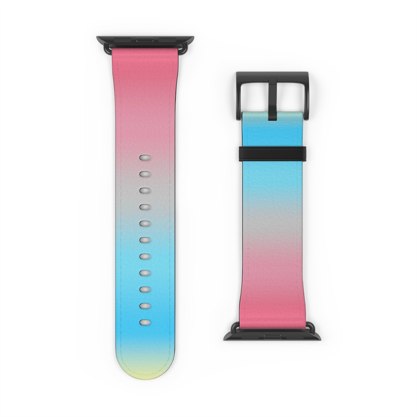 Genderflux Pride Apple Watch Band Strap In Ombre 42 - 45 mm Black Matte