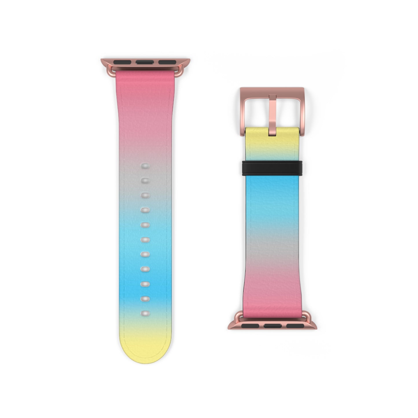 Genderflux Pride Apple Watch Band Strap In Ombre 38 - 41 mm Rose Gold Matte