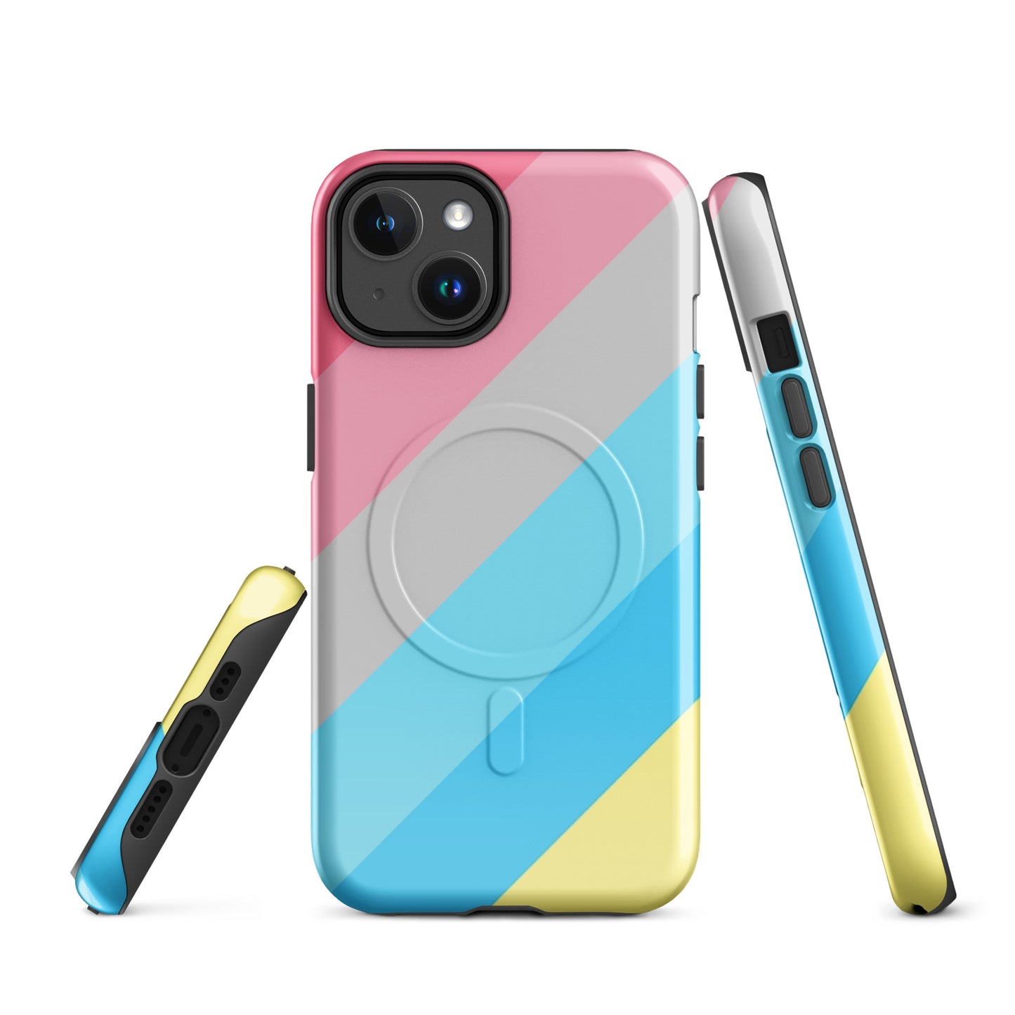 Genderflux Pride MagSafe® Tough Phone Case for Apple iPhone® iPhone 14 Genderflux genderflux-pride-magsafe-tough-phone-case-for-apple-iphone-14-front
