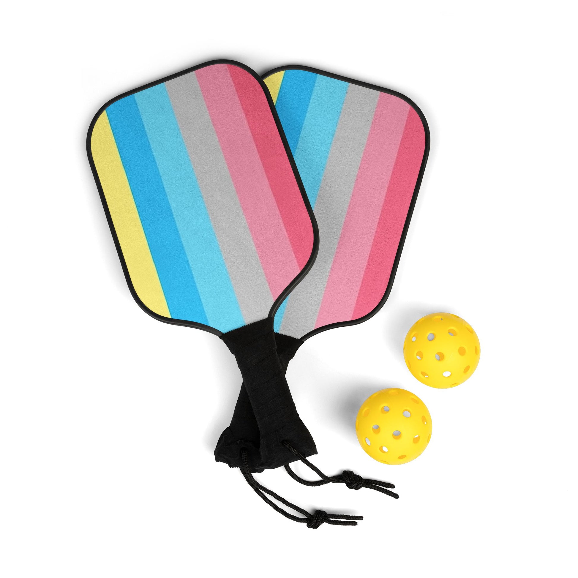 Genderflux Pride Pickleball Paddle Set with Balls 7.5'' × 15.5'' Genderflux genderflux-pride-pickleball-paddle-set-with-balls-front