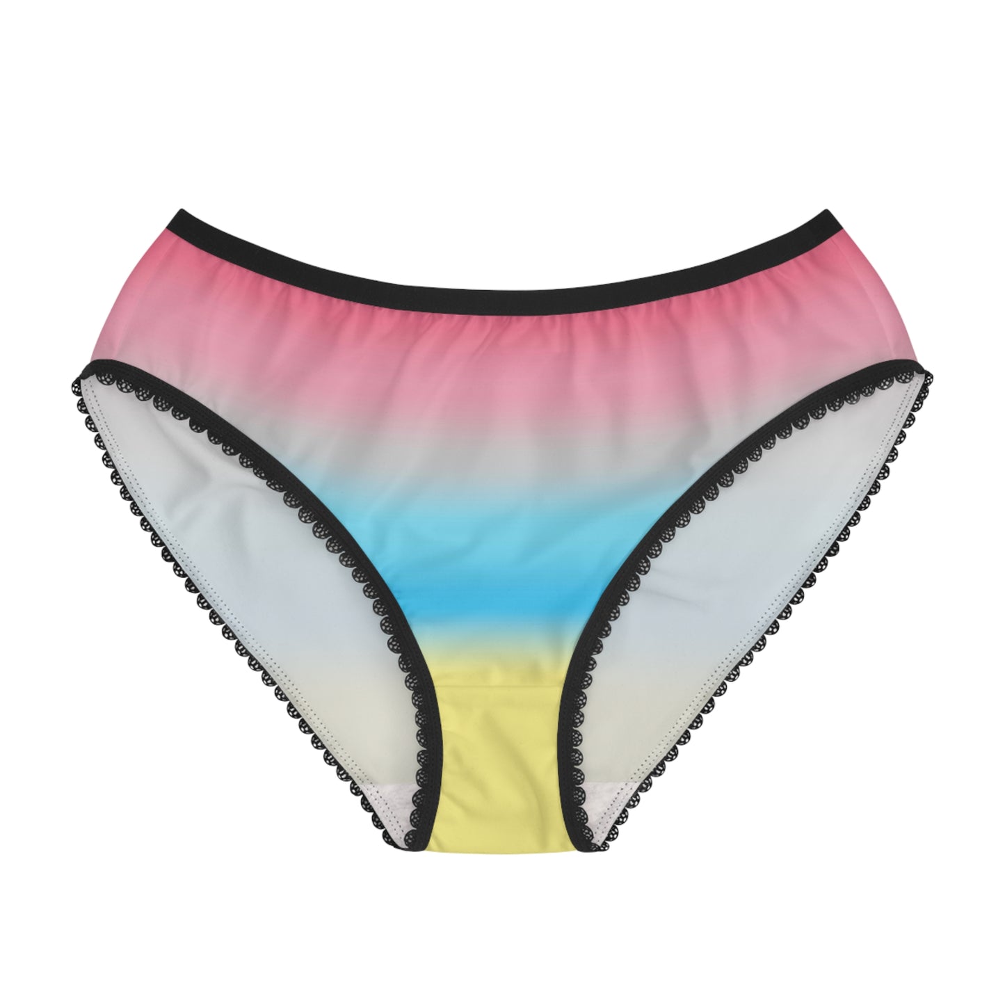 Genderflux Pride Women's Bikini Briefs Panties Black Lace Genderflux genderflux-pride-womens-bikini-briefs-panties-front