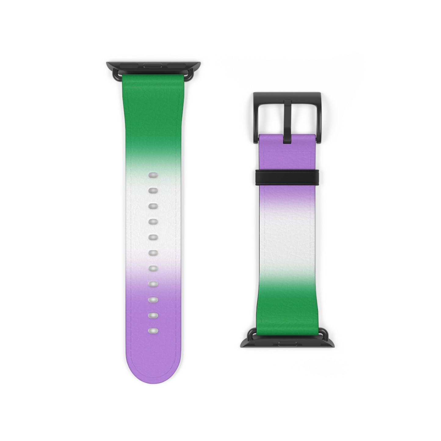 Genderqueer Pride Apple Watch Band Strap In Ombre 38 - 41 mm Black Matte