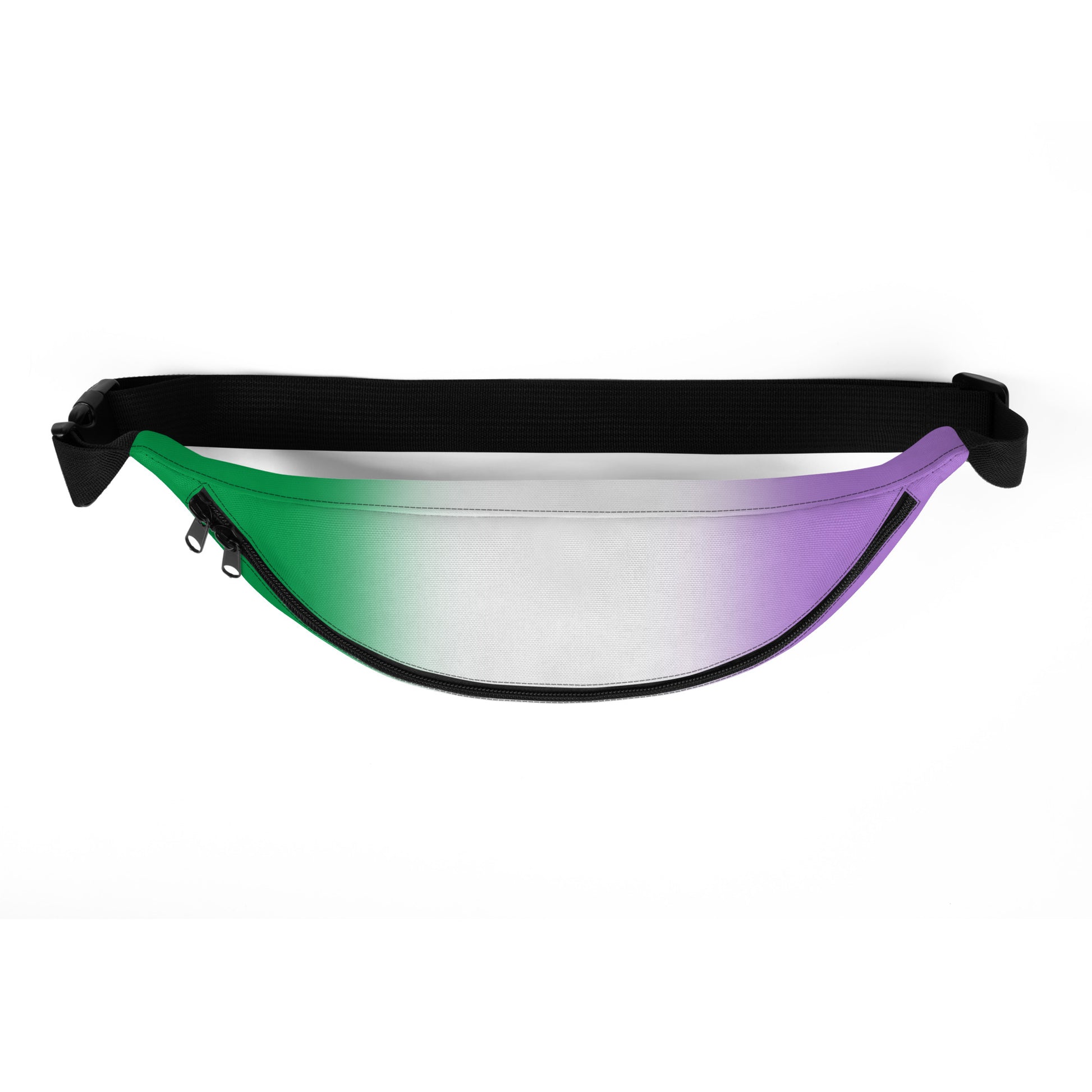 Genderqueer Pride Crossbody Fanny Pack - Ombre genderqueer-pride-crossbody-fanny-pack-ombre-top