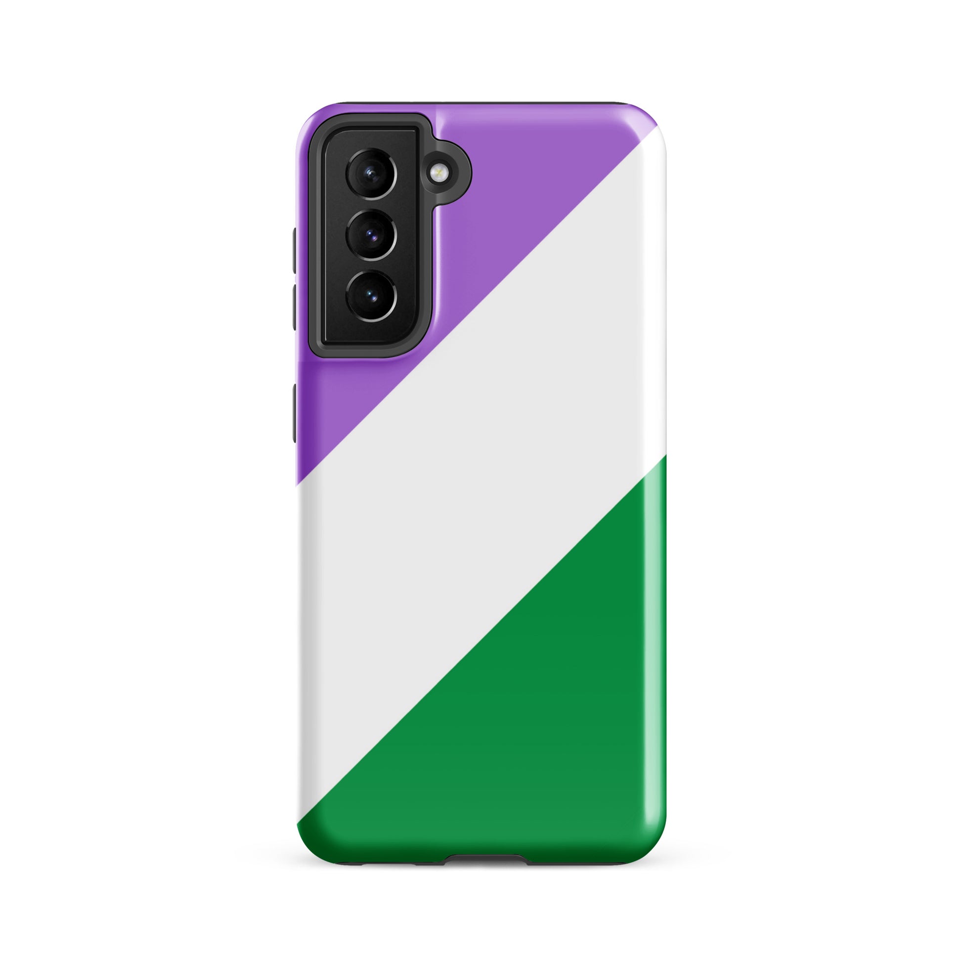 Genderqueer Pride Tough Cell Phone Case for Samsung Galaxy Samsung Galaxy S21 FE Genderqueer genderqueer-pride-tough-cell-phone-case-for-samsung-galaxy-s21-fe-front