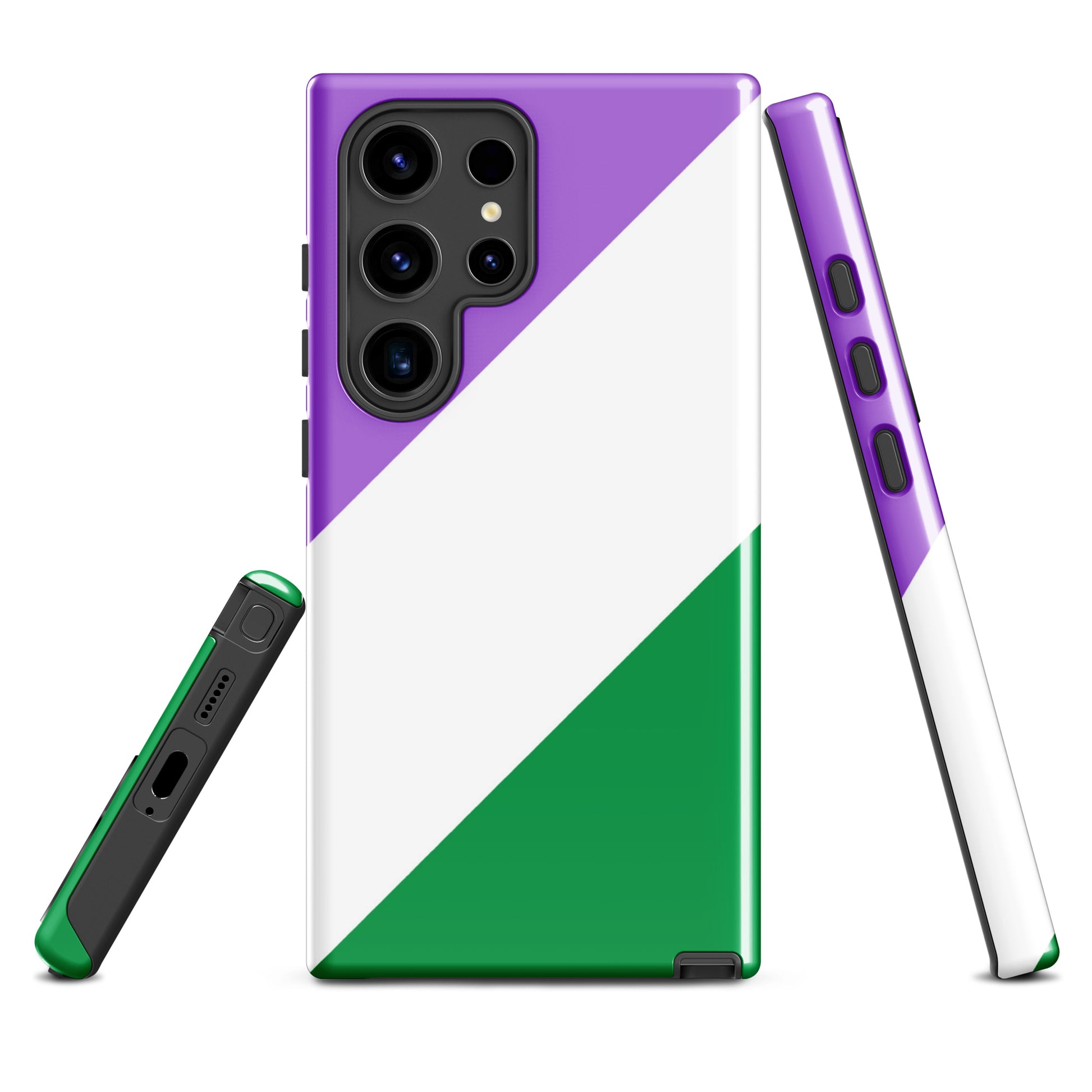 Genderqueer Pride Tough Cell Phone Case for Samsung Galaxy Samsung Galaxy S24 Ultra Genderqueer genderqueer-pride-tough-cell-phone-case-for-samsung-galaxy-s24-ultra-front