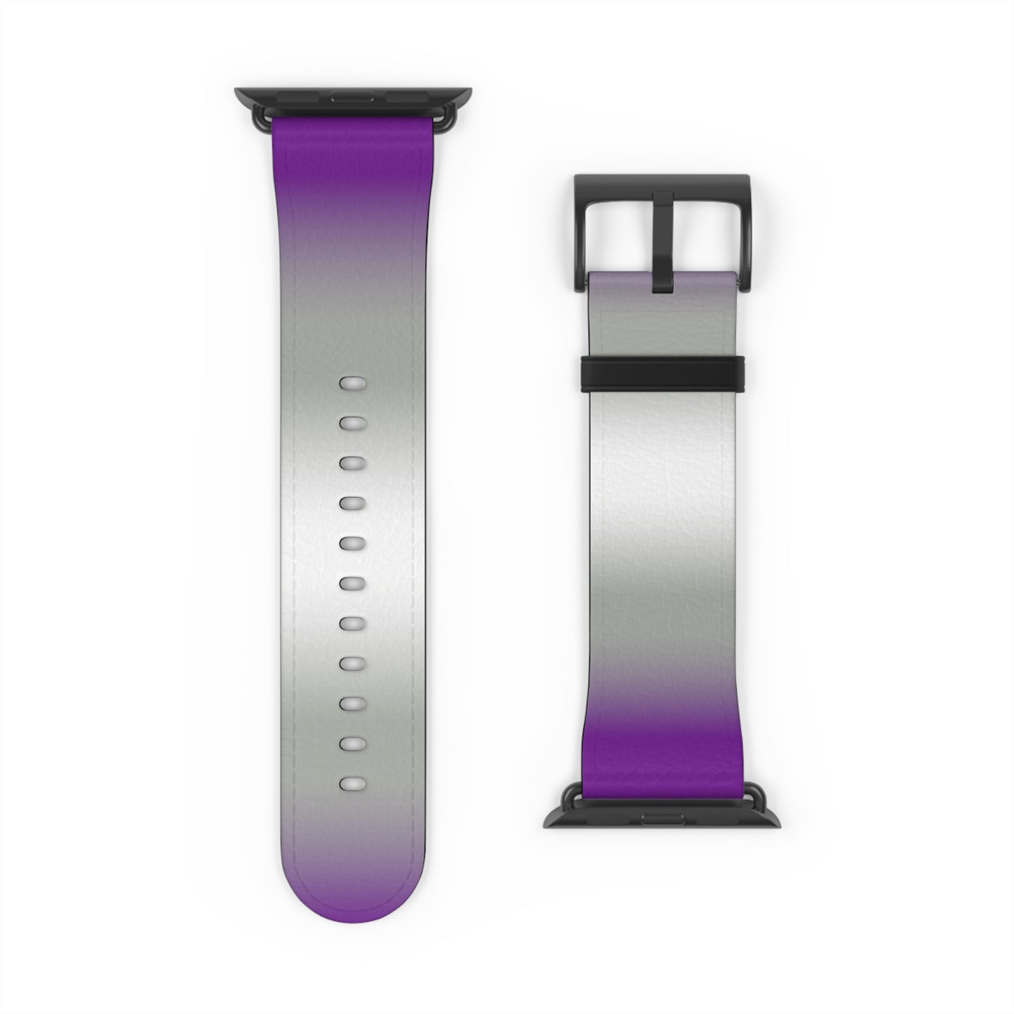 Greysexual Pride Apple Watch Band Strap In Ombre 42 - 45 mm Black Matte