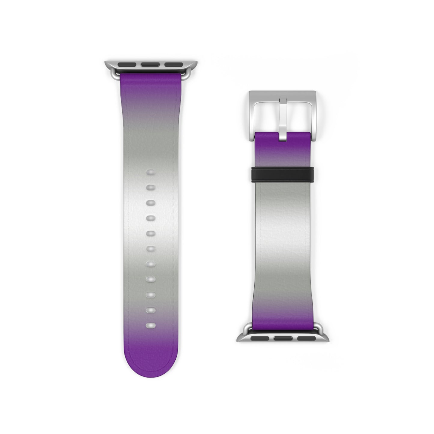 Greysexual Pride Apple Watch Band Strap In Ombre 38 - 41 mm Silver Matte