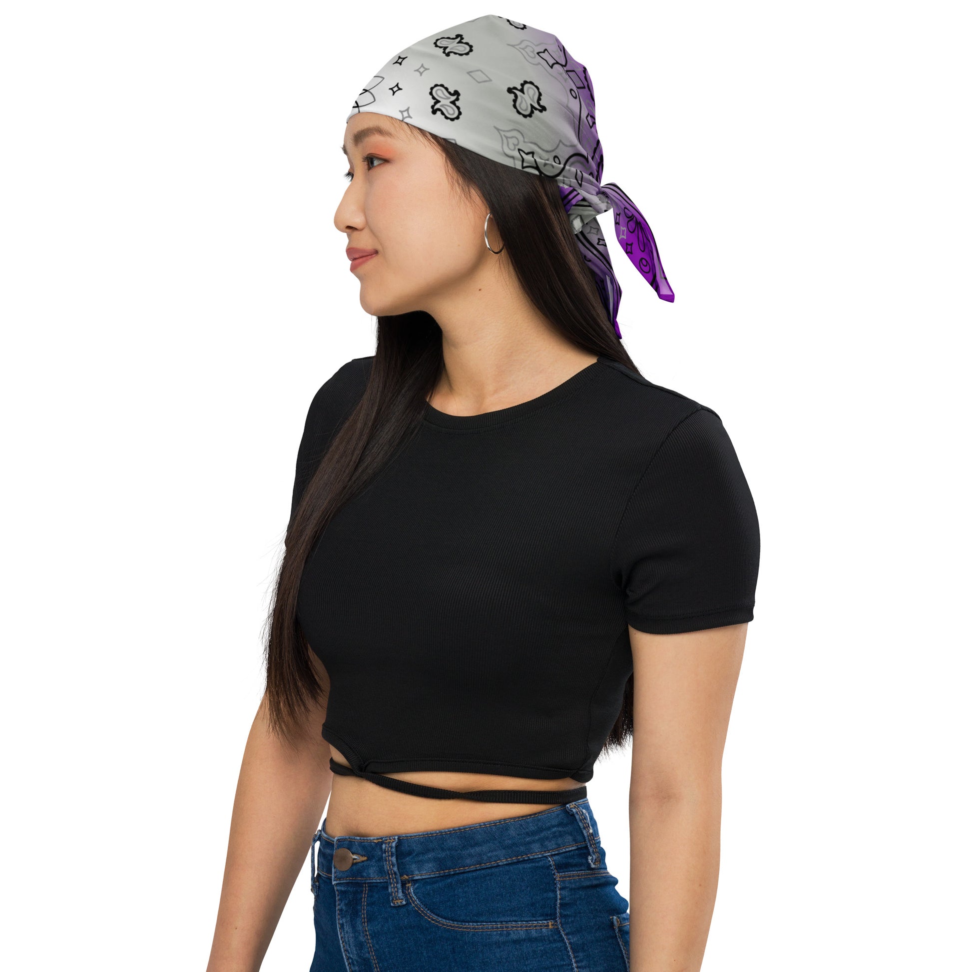 Greysexual Pride Paisley Bandana greysexual-pride-bandana-model-2