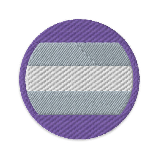 Greysexual Pride Circle Embroidered Patch Greysexual greysexual-pride-circle-embroidered-patch-3-in-front