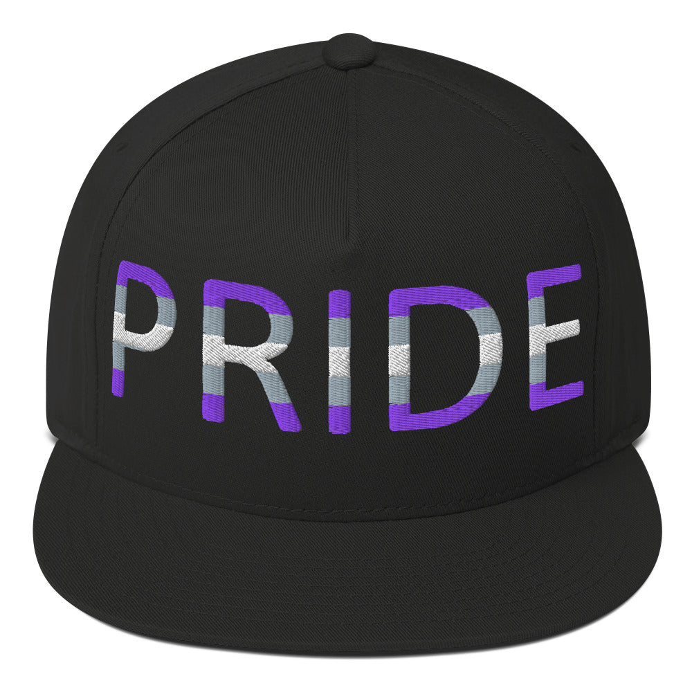 Greysexual Pride Embroidered Snapback Baseball Cap Black Greysexual greysexual-pride-embroidered-snapback-baseball-cap-black-front