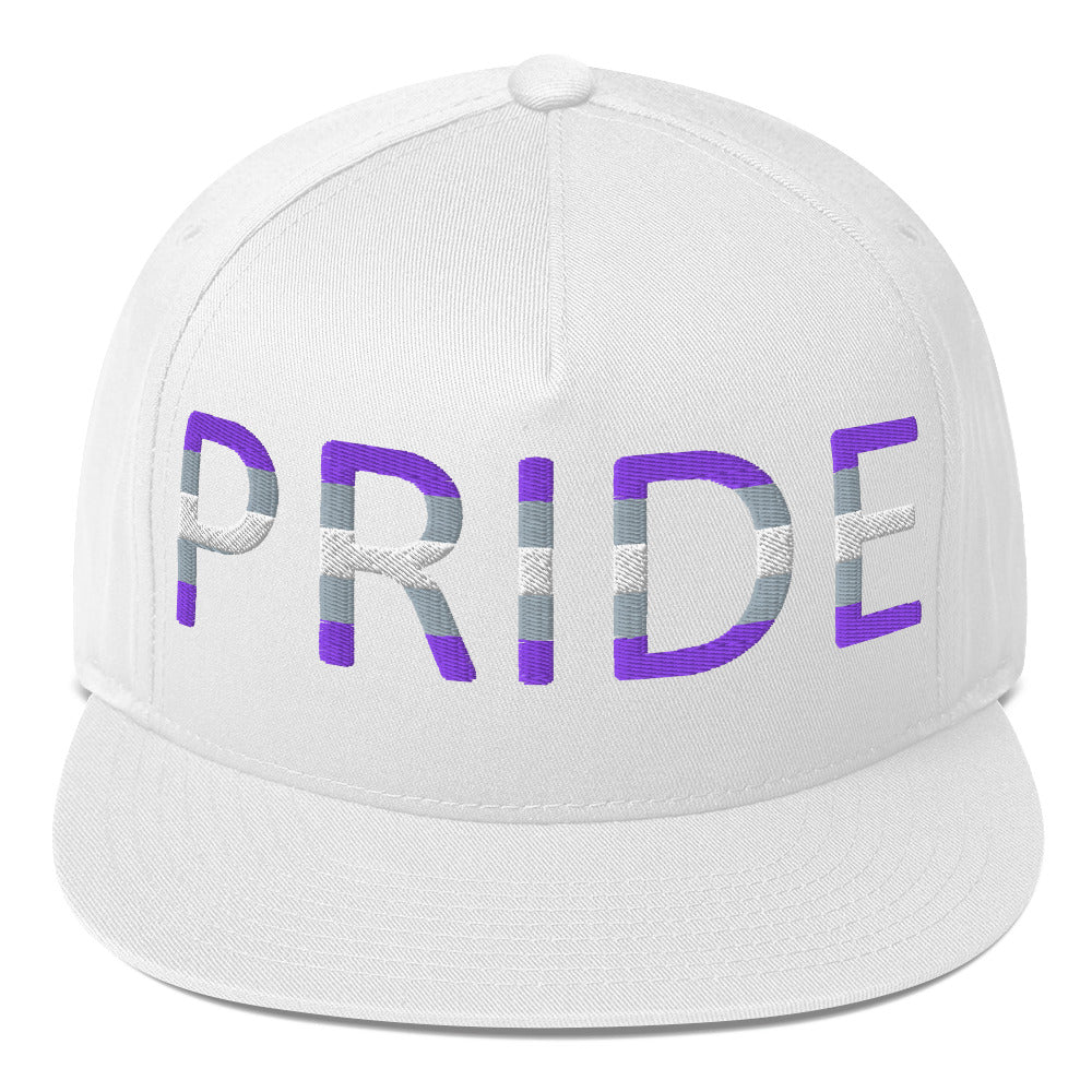 Greysexual Pride Embroidered Snapback Baseball Cap White Greysexual greysexual-pride-embroidered-snapback-baseball-cap-white-front