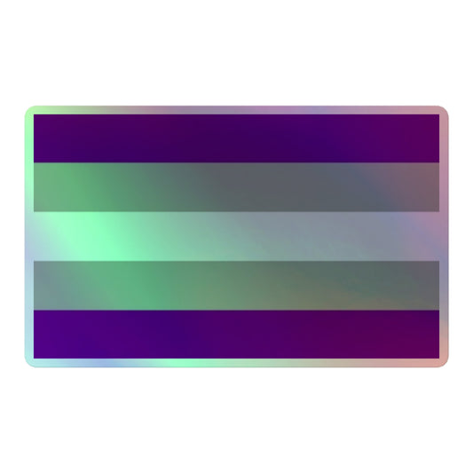 Greysexual Pride Flag Holographic Sticker 5.5″ Greysexual greysexual-pride-flag-holographic-sticker-5in-front