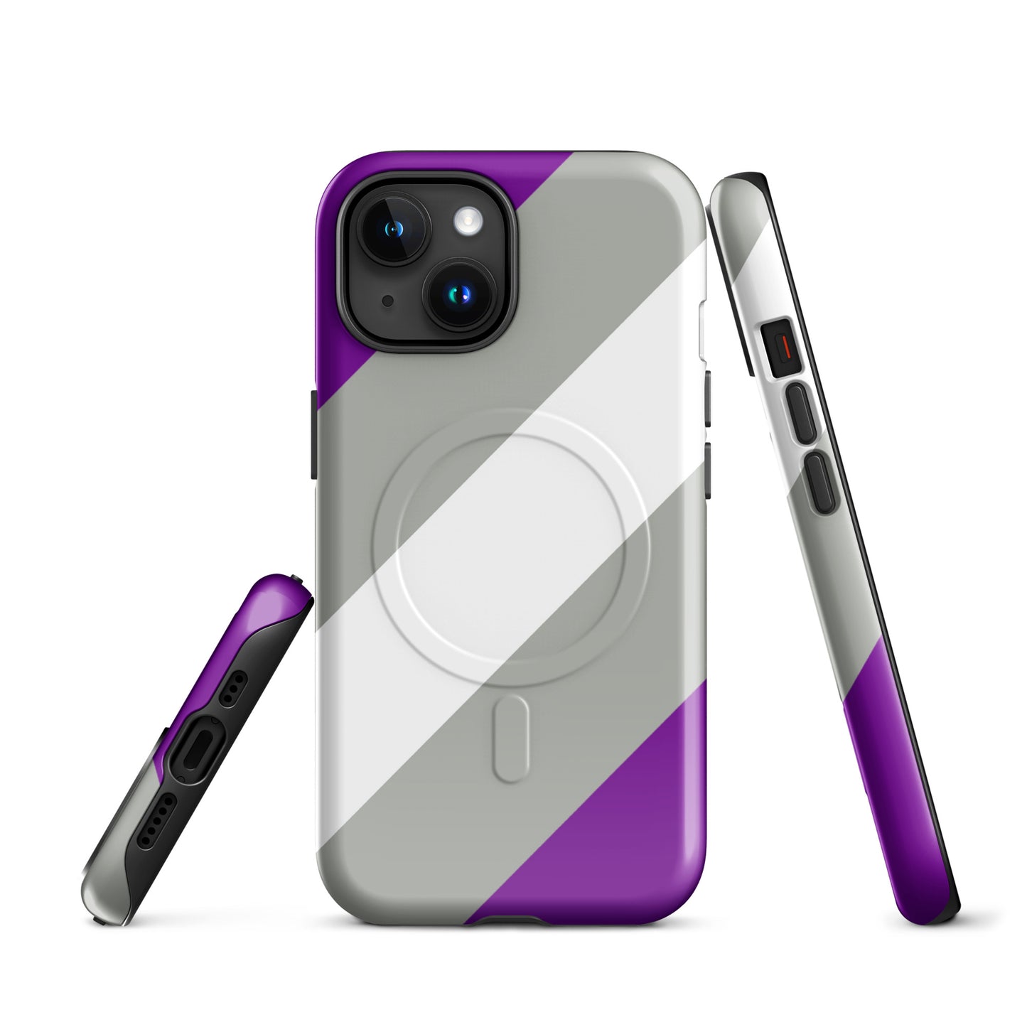 Greysexual Pride MagSafe® Tough Phone Case for Apple iPhone® iPhone 15 Greysexual greysexual-pride-magsafe-tough-phone-case-for-apple-iphone-15-front