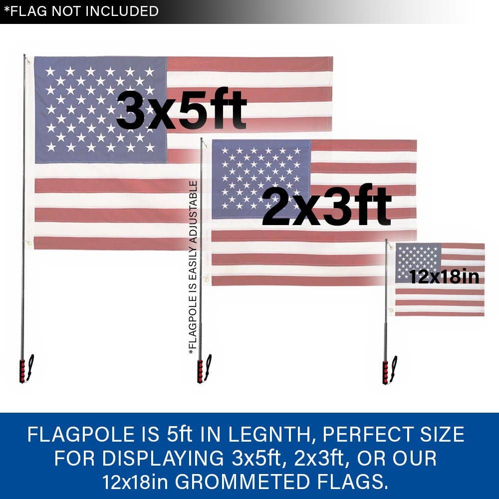 Hand-Held Collapsible Flag Pole for Marching and Parades - 5ft hand-held-collapsible-flag-pole-for-marching-and-parades-5ft-adjustable-details