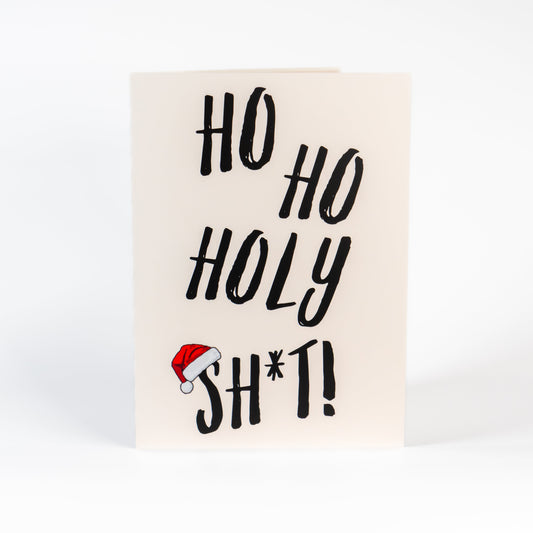 Ho Ho Holy Shit - Holiday Card - Pop Up ho-ho-holy-shit-holiday-christmas-card-pop-up-printed-front