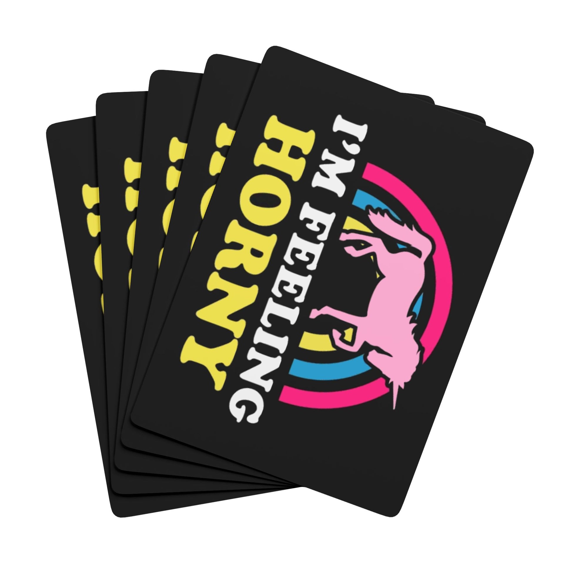 I'm Feeling Horny Unicorn Poker Playing Cards im-feeling-horny-unicorn-poker-playing-cards-front
