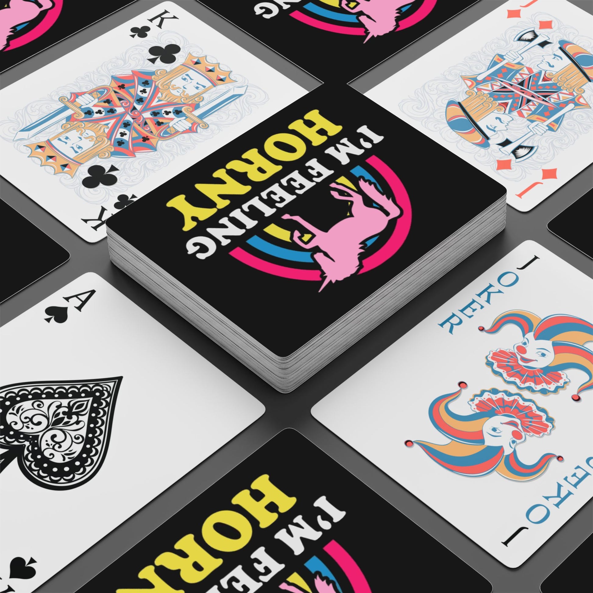 I'm Feeling Horny Unicorn Poker Playing Cards im-feeling-horny-unicorn-poker-playing-cards-game-night