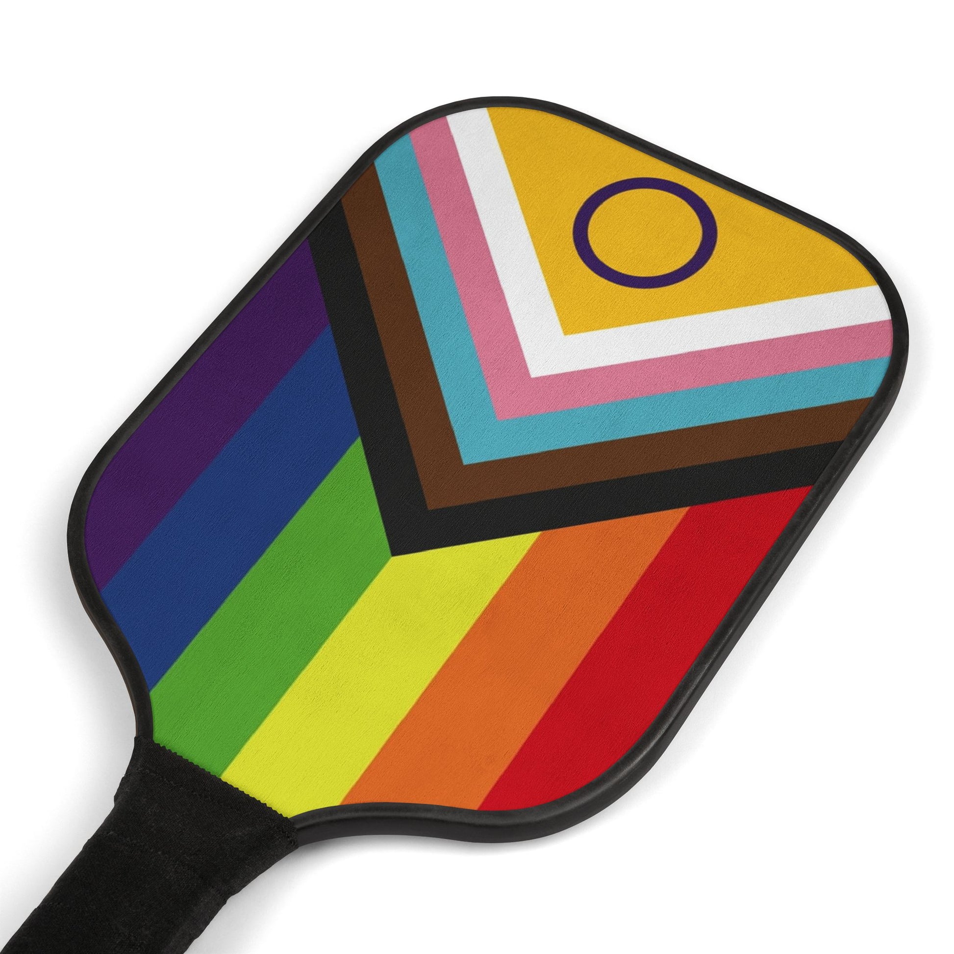 Intersex Inclusive Progress Pride Pickleball Paddle Set with Balls intersex-inclusive-progress-pride-pickleball-paddle-set-with-balls-detail