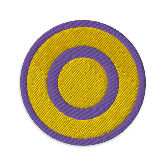 Intersex Pride Circle Embroidered Patch Intersex intersex-pride-circle-embroidered-patch-3-in-front