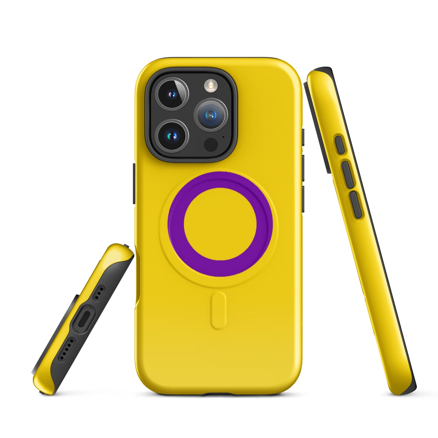 Intersex Pride MagSafe® Tough Phone Case for Apple iPhone® iPhone 16 Pro Intersex intersex-pride-magsafe-tough-phone-case-for-apple-iphone-16-pro-front