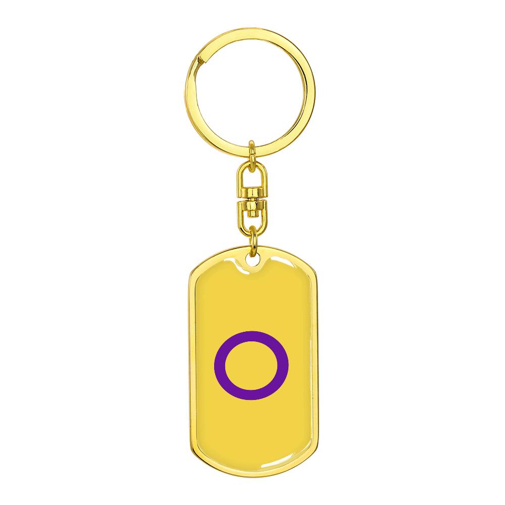 Intersex Pride Military Dog Tag Keychain Gold Intersex intersex-pride-military-dog-tag-keychain-gold