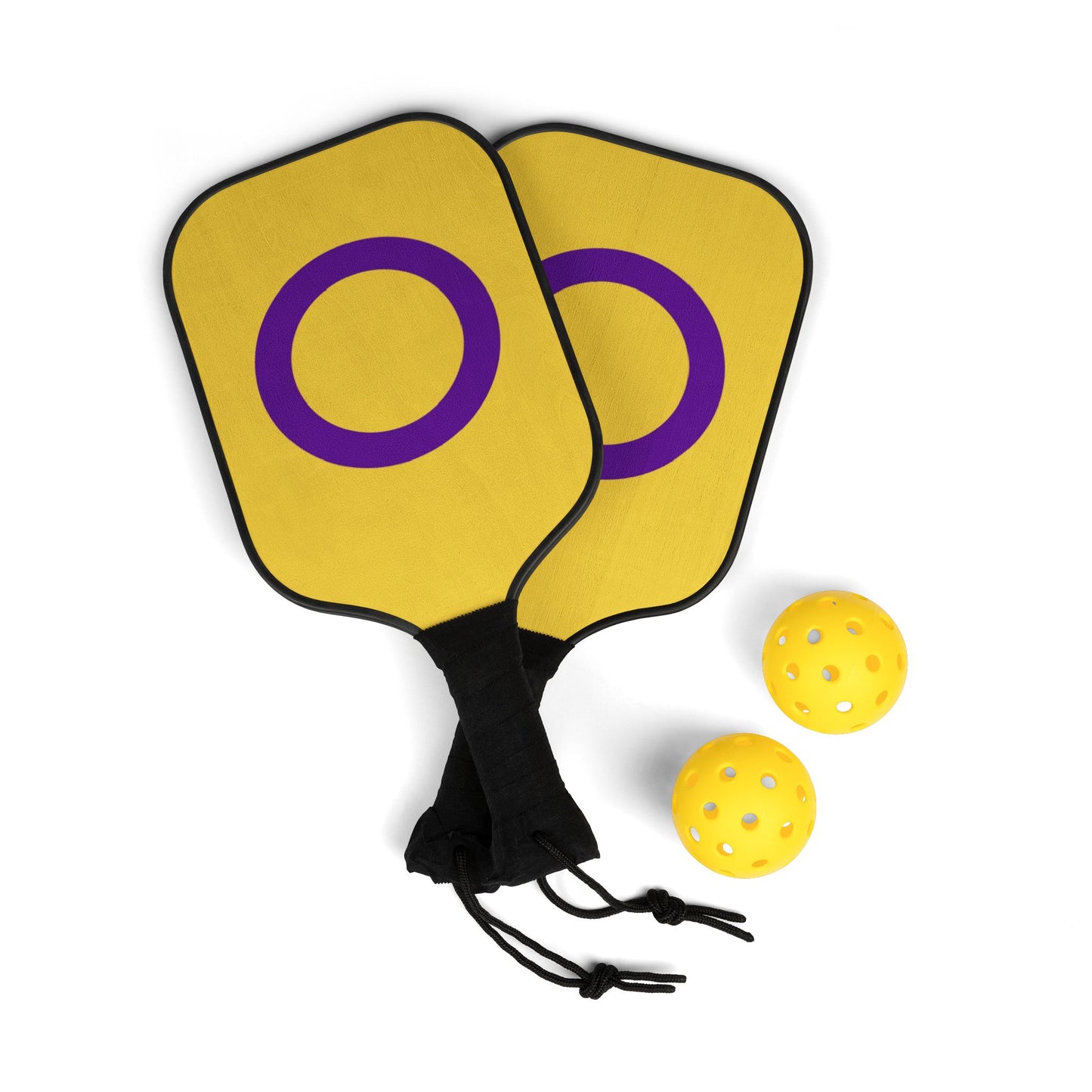 Intersex Pride Pickleball Paddle Set with Balls 7.5'' × 15.5'' Intersex intersex-pride-pickleball-paddle-set-with-balls-front
