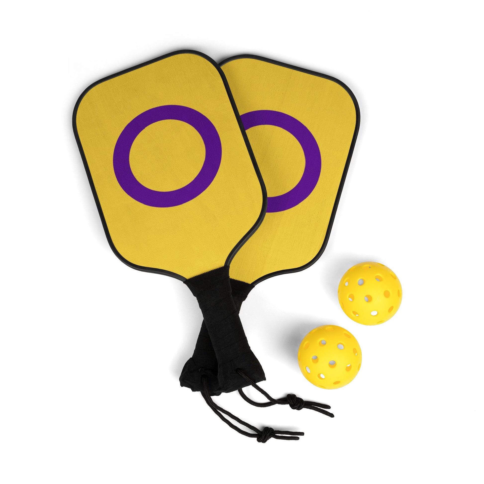 Intersex Pride Pickleball Paddle Set with Balls 7.5'' × 15.5'' Intersex intersex-pride-pickleball-paddle-set-with-balls-front