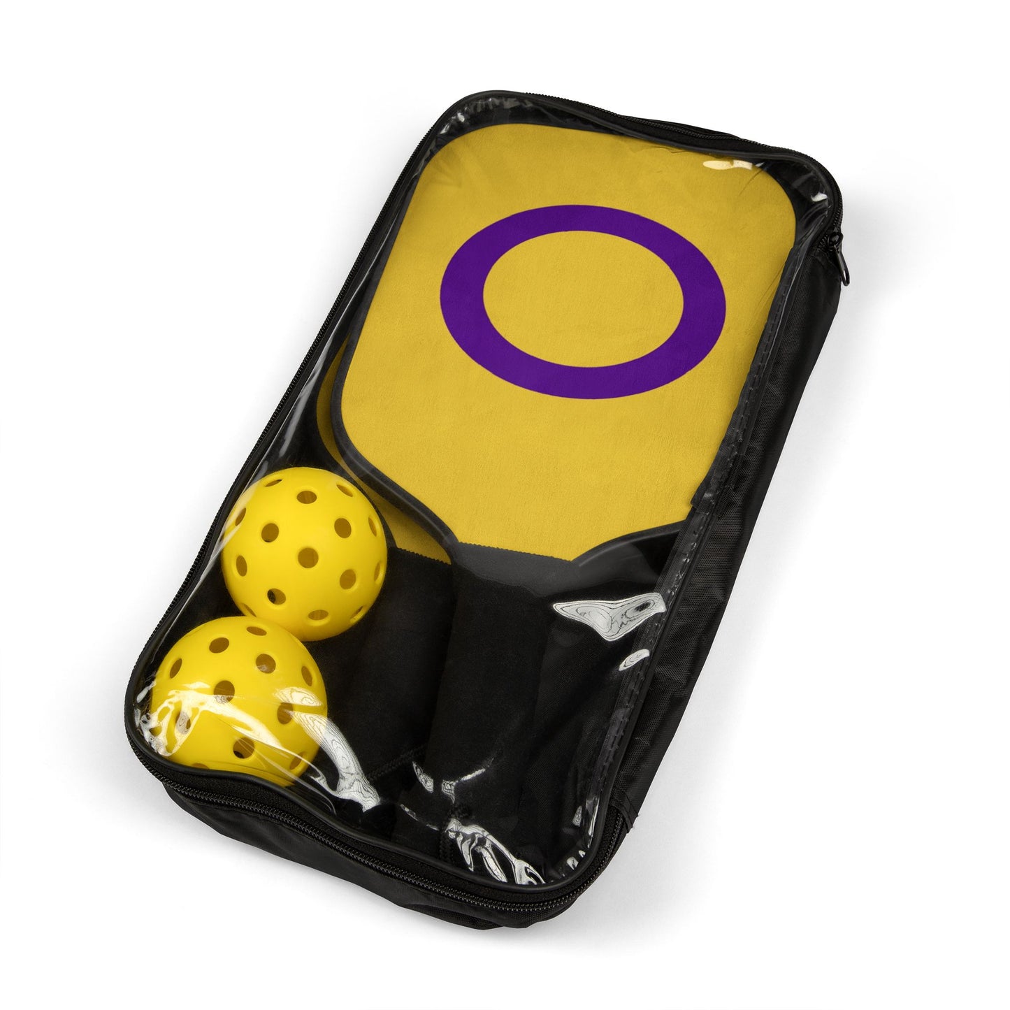Intersex Pride Pickleball Paddle Set with Balls intersex-pride-pickleball-paddle-set-with-balls-package