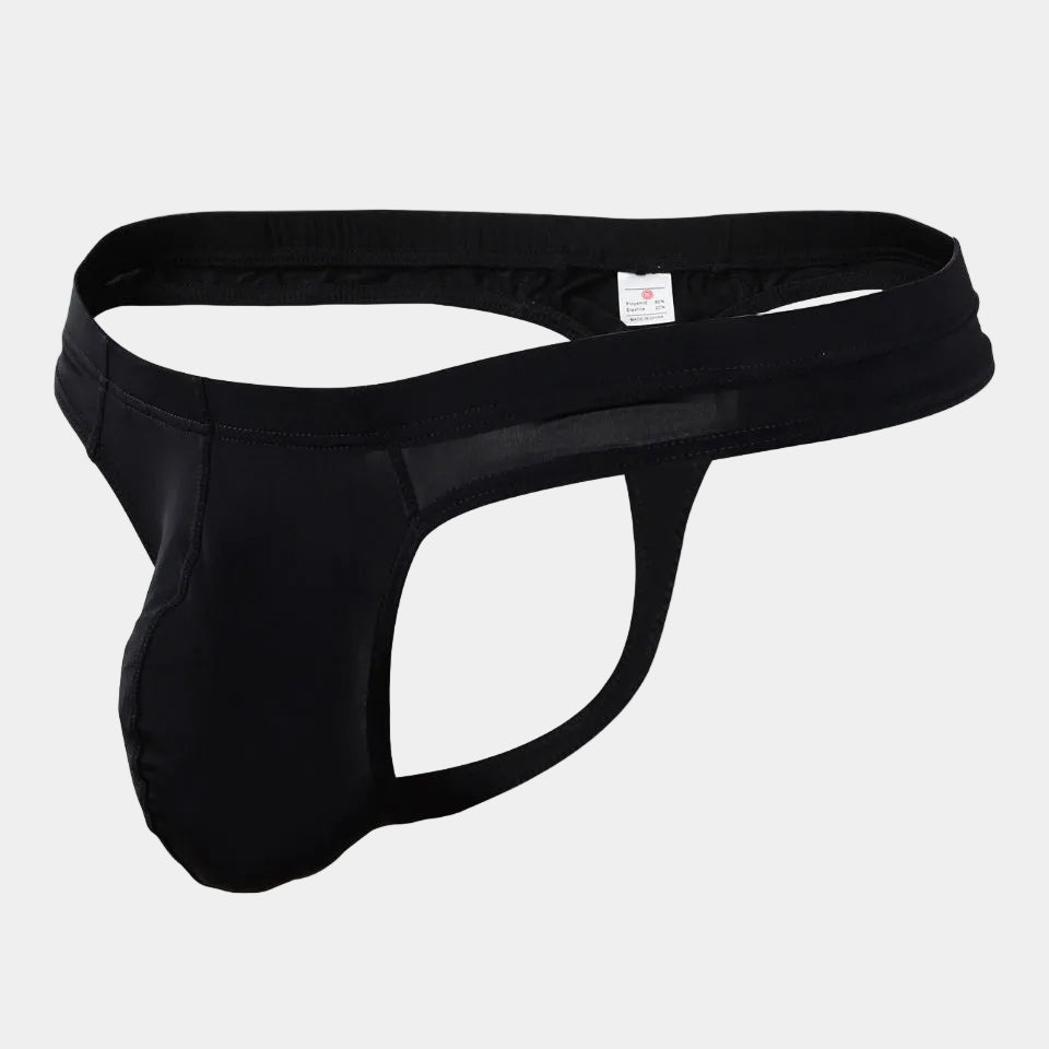 Black men's underwear on a white background
