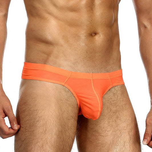 Orange men's underwear on a white background