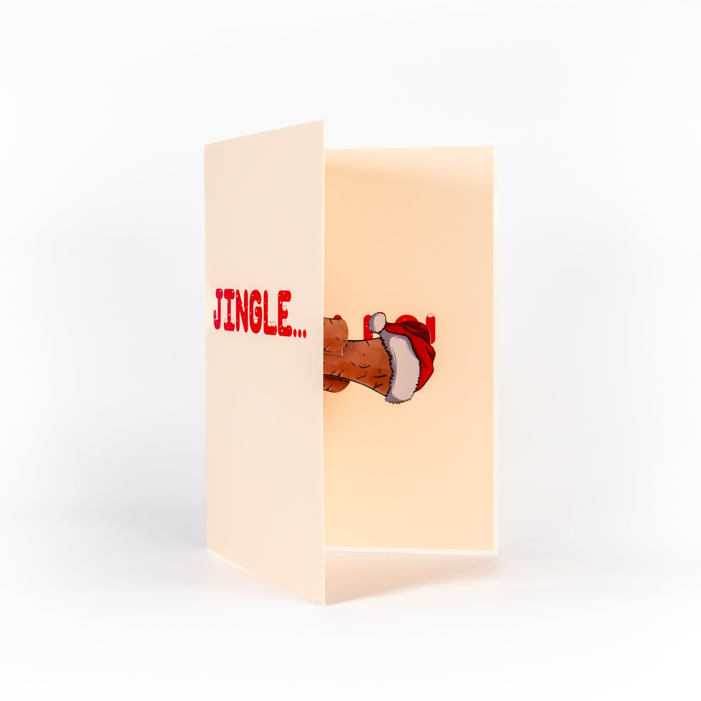 Jingle Balls - Holiday Card - Pop Up jingle-balls-holiday-christmas-card-pop-up-3d-printed-open