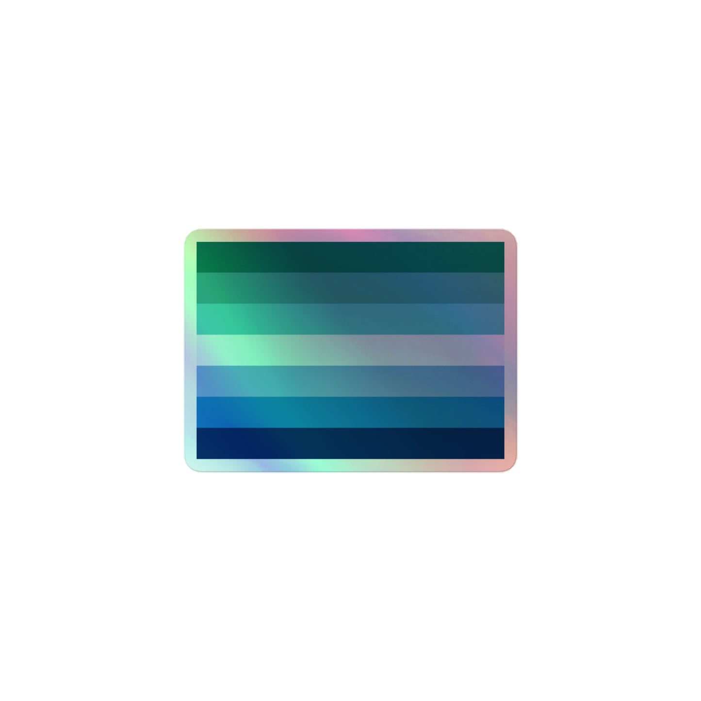 Gay MLM Vincian Pride Flag Holographic Sticker 3″ Gay kiss-cut-holographic-stickers-grey-3x3-front-64a35fced829b