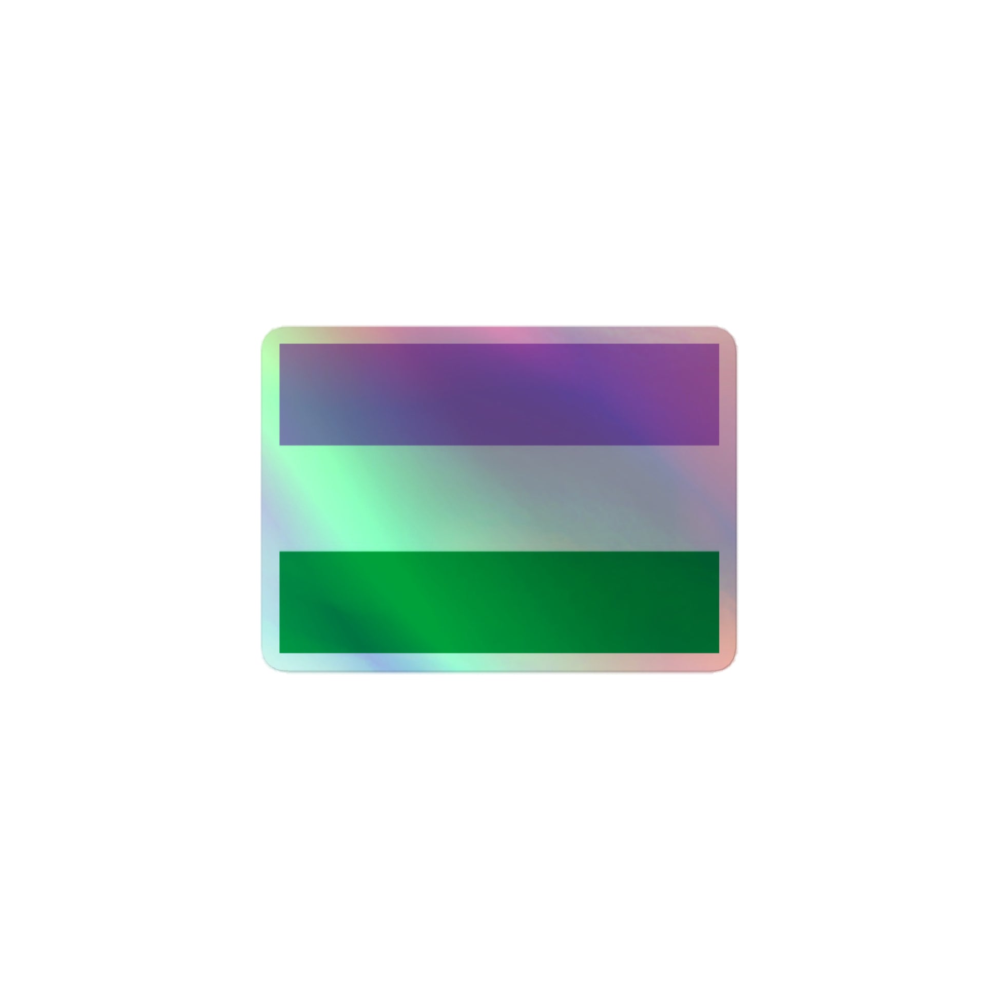 Genderqueer Pride Flag Holographic Sticker 3″×3″ Genderqueer kiss-cut-holographic-stickers-grey-3x3-front-64a3608fa4bbc