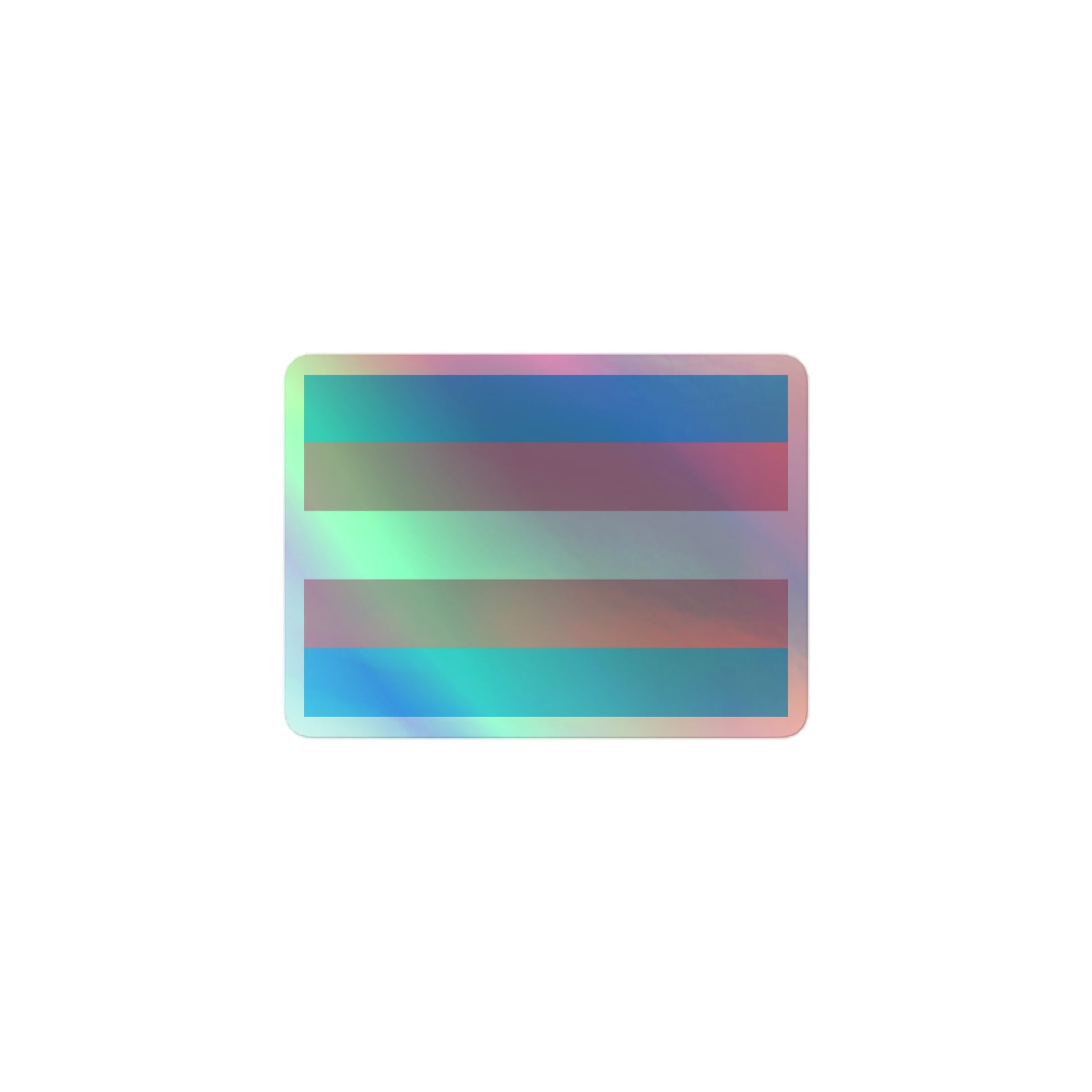 Transgender Trans Pride Flag Holographic Sticker 3″ Transgender kiss-cut-holographic-stickers-grey-3x3-front-64a3632f64456