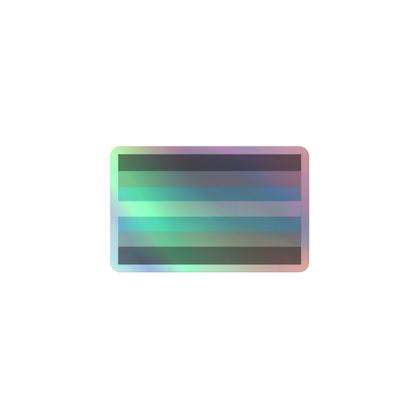 Demiboy Pride Flag Holographic Sticker 3″×3″ Demiboy kiss-cut-holographic-stickers-grey-3x3-front-64a367294541a