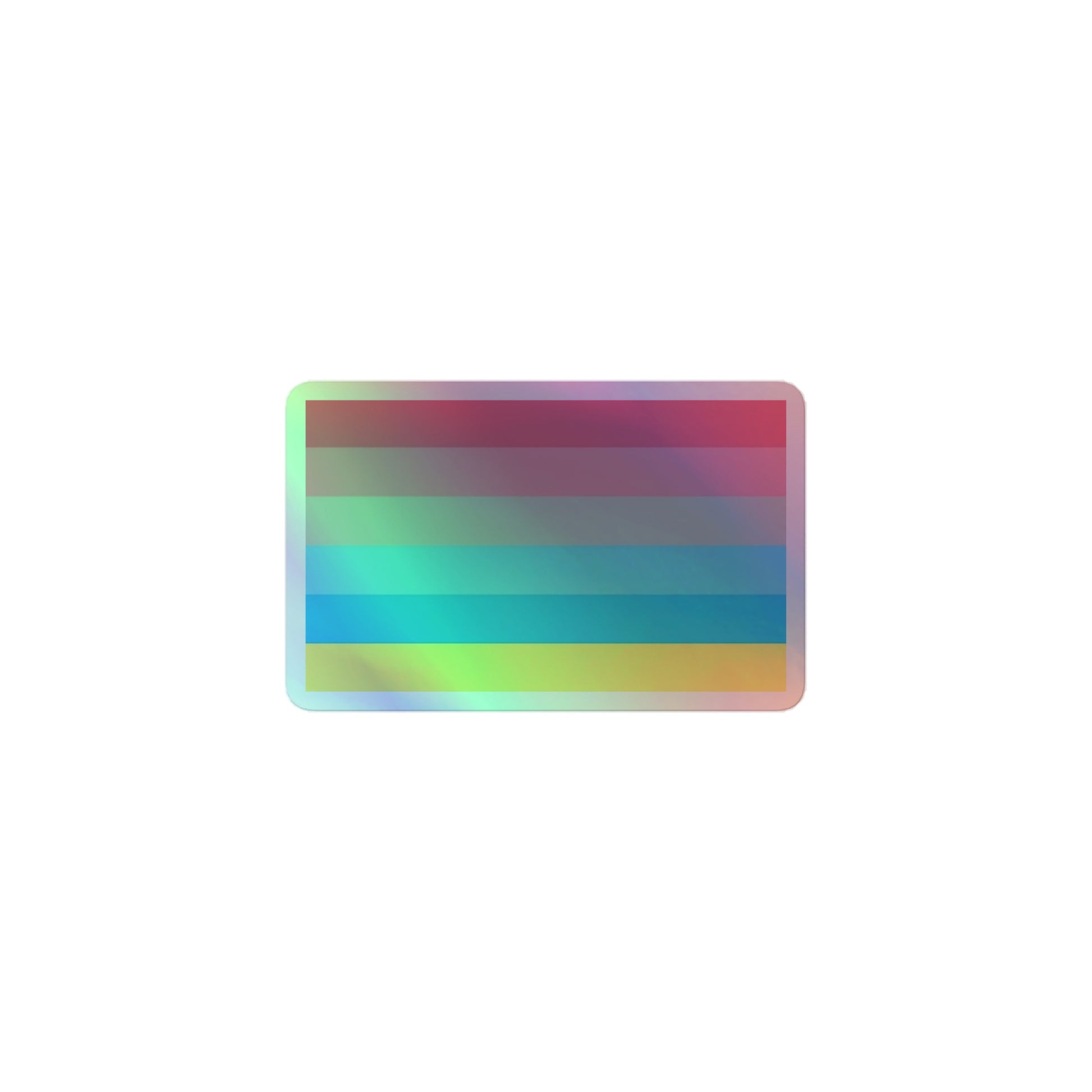 Genderflux Pride Flag Holographic Sticker 3″×3″ Genderflux kiss-cut-holographic-stickers-grey-3x3-front-64a368802b6ce