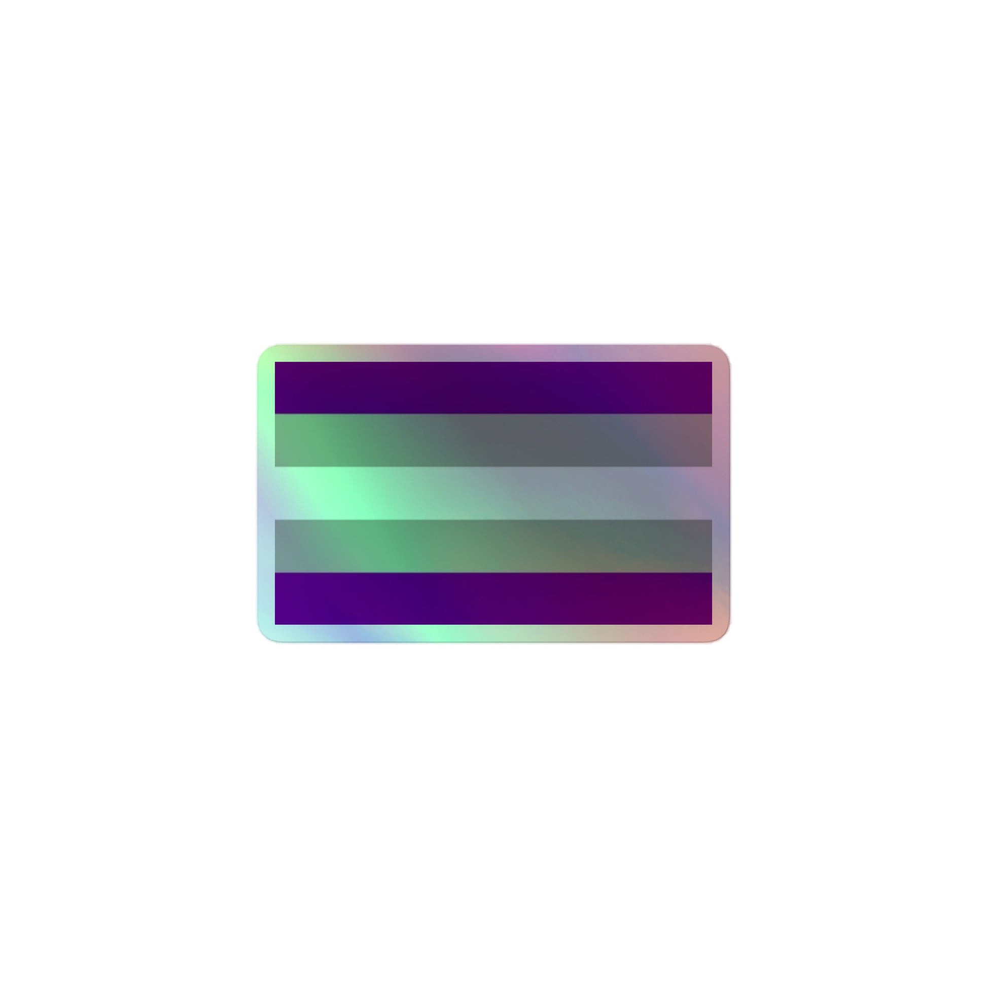 Greysexual Pride Flag Holographic Sticker 3" Greysexual kiss-cut-holographic-stickers-grey-3x3-front-64a368ebb4aa2