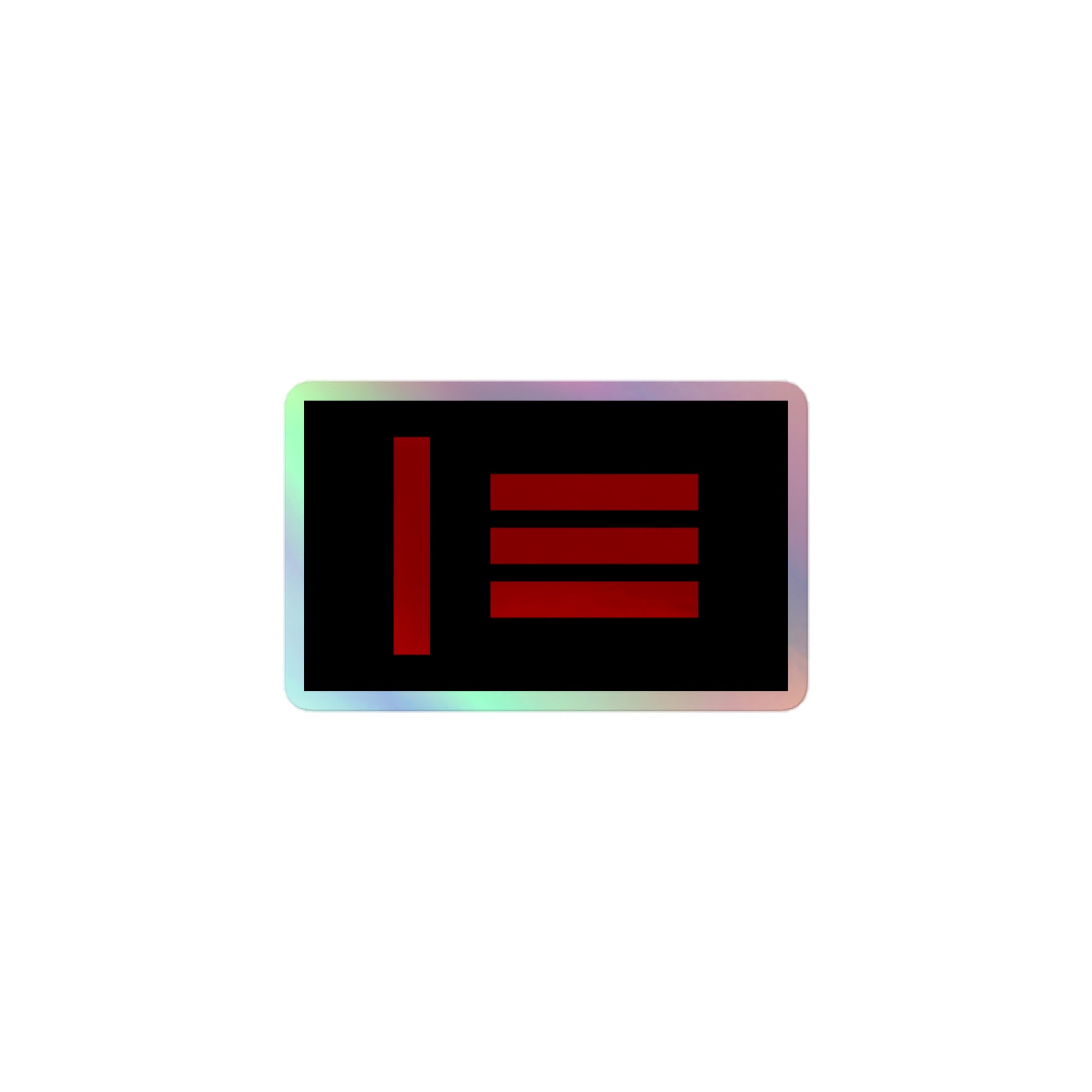 Master Slave Pride Flag Holographic Sticker 3" kiss-cut-holographic-stickers-grey-3x3-front-64a36ab492981