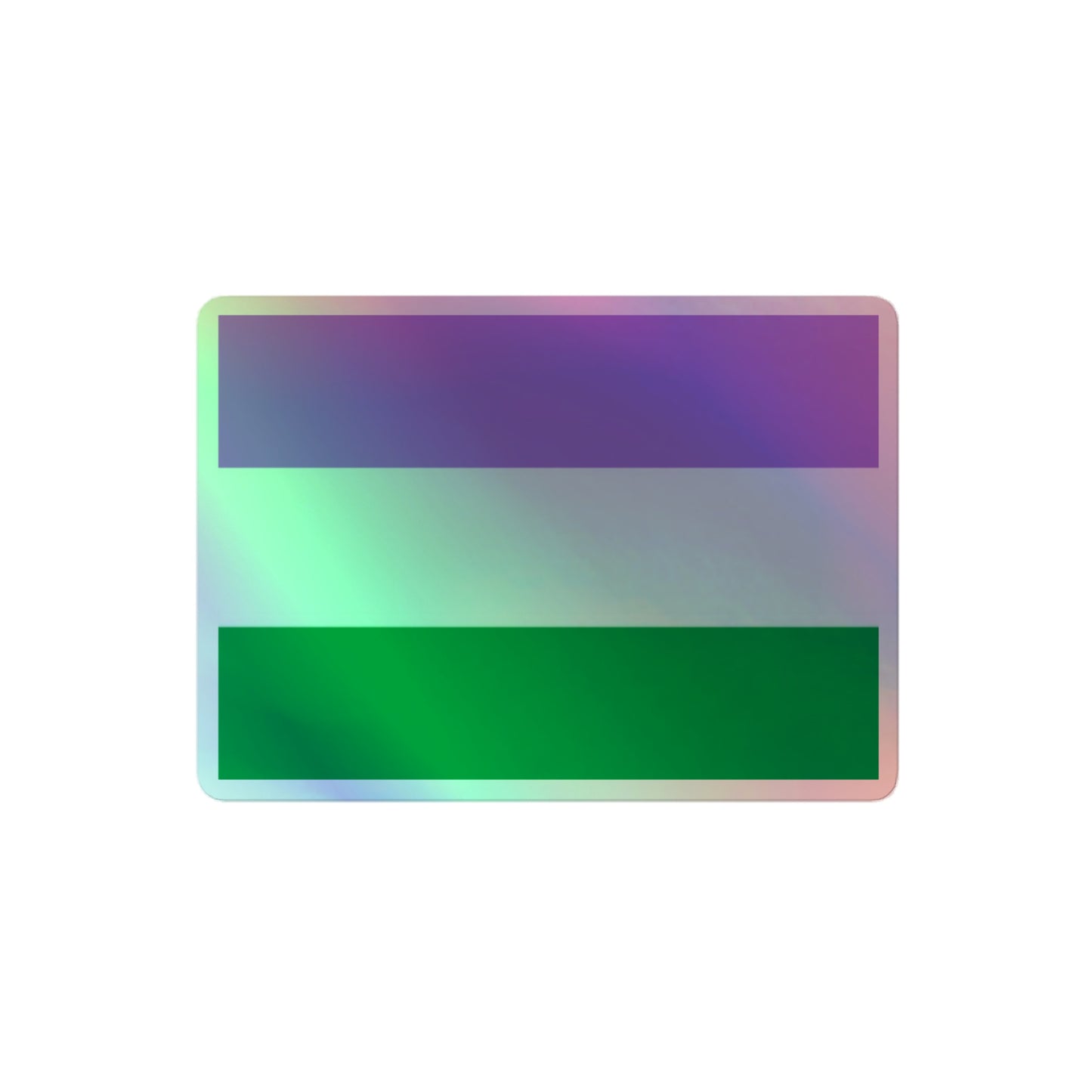 Genderqueer Pride Flag Holographic Sticker 4″×4″ Genderqueer kiss-cut-holographic-stickers-grey-4x4-front-64a3608fa4c37