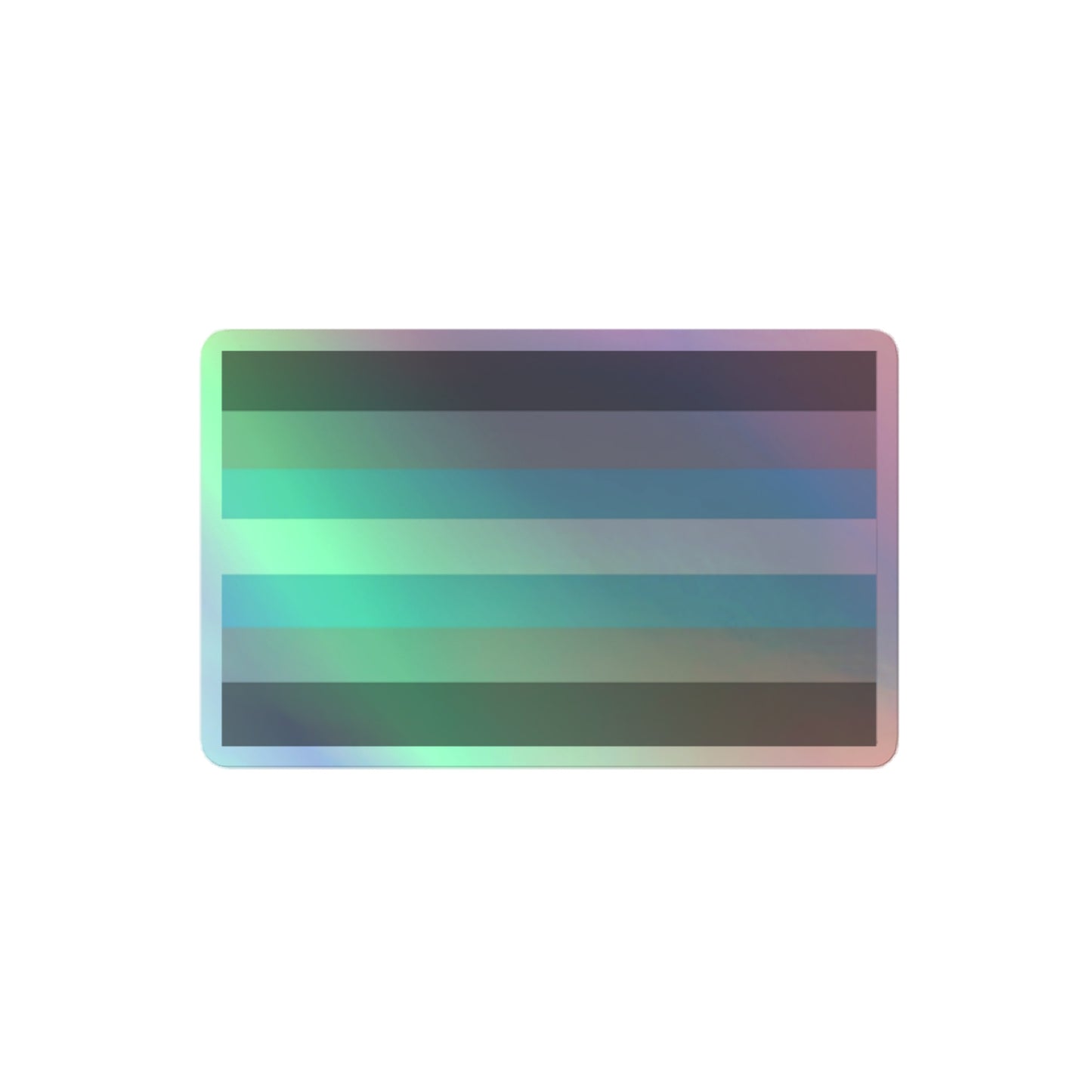 Demiboy Pride Flag Holographic Sticker 4″×4″ Demiboy kiss-cut-holographic-stickers-grey-4x4-front-64a3672945495