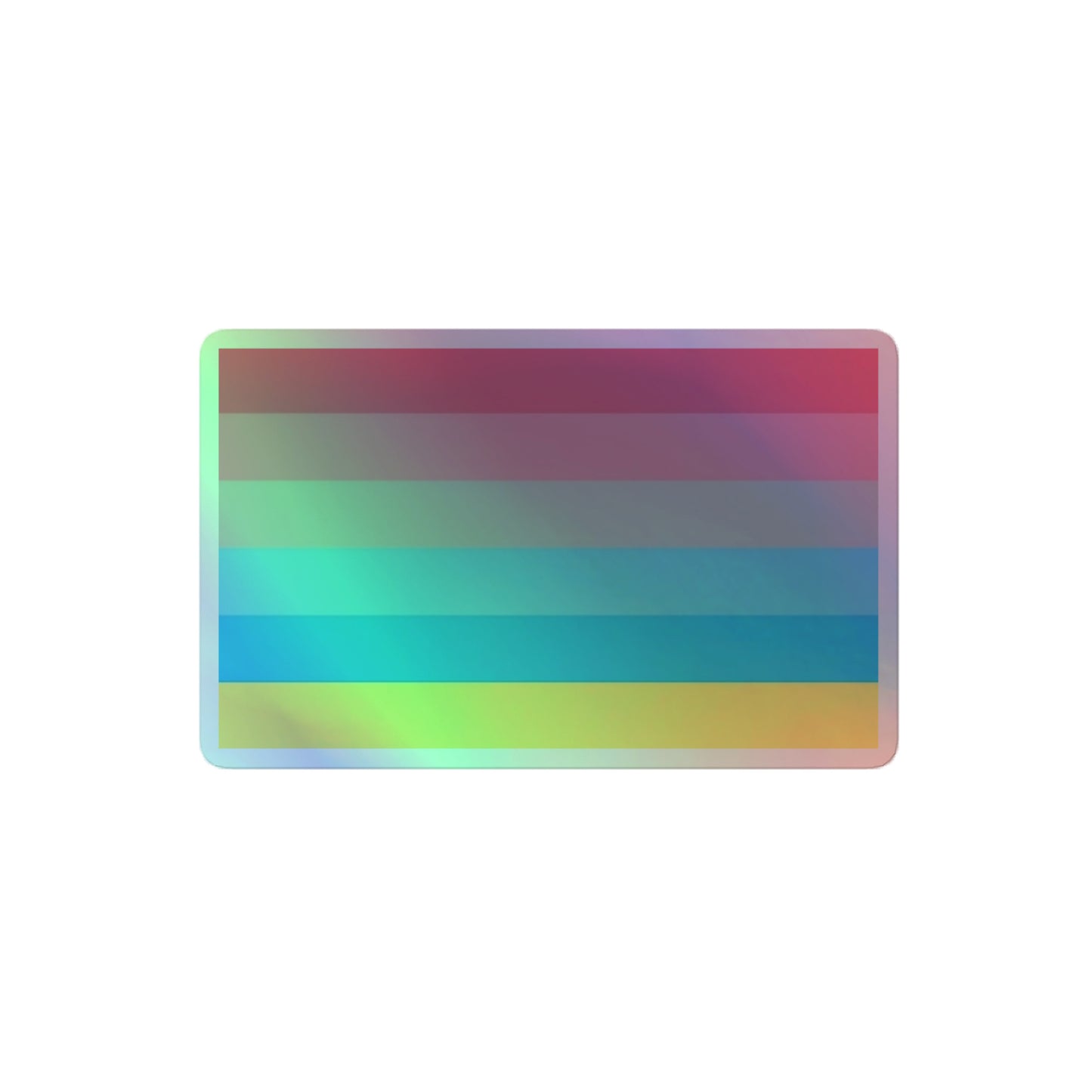 Genderflux Pride Flag Holographic Sticker 4″×4″ Genderflux kiss-cut-holographic-stickers-grey-4x4-front-64a368802b74a