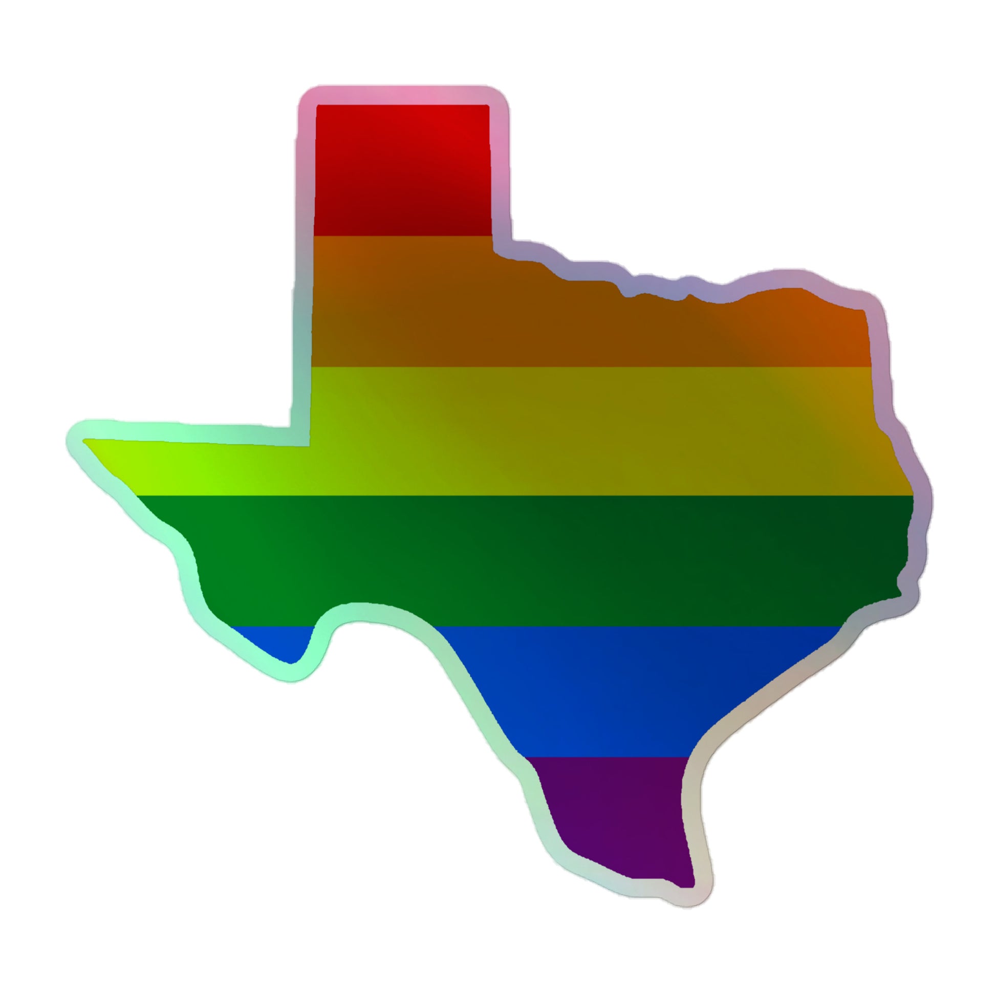 Texas Pride Holographic Sticker 5.5″×5.5″ Pride kiss-cut-holographic-stickers-grey-5.5x5.5-front-64a342b60ad03