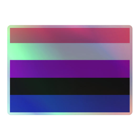 Genderfluid Pride Flag Holographic Sticker 5.5″×5.5″ Genderfluid kiss-cut-holographic-stickers-grey-5.5x5.5-front-64a3602c2c529