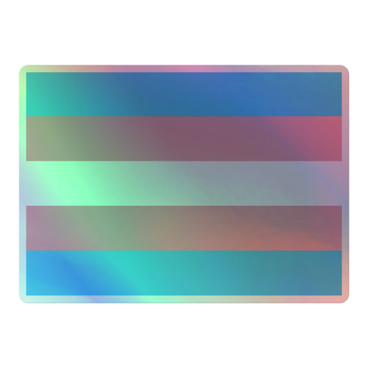 Transgender Trans Pride Flag Holographic Sticker 5.5″ Transgender kiss-cut-holographic-stickers-grey-5.5x5.5-front-64a3632f636ea