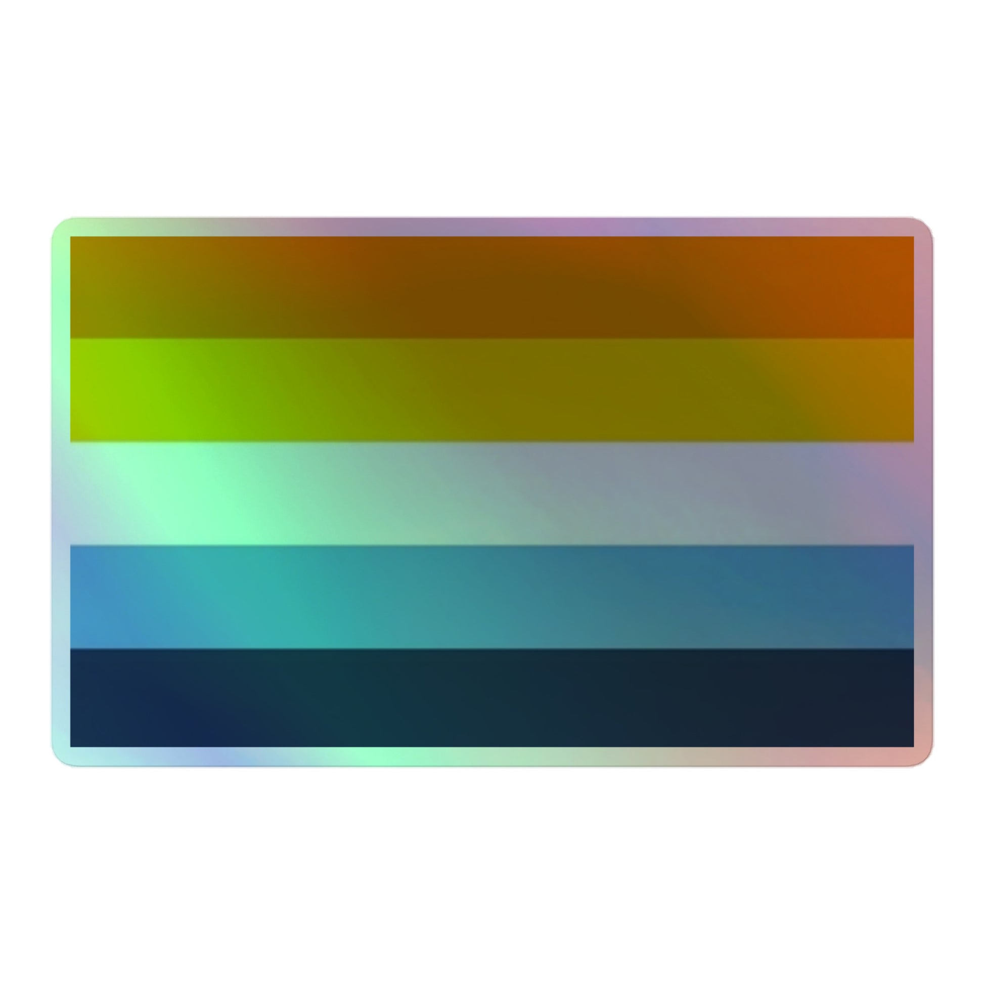 Aroace Pride Flag Holographic Sticker 5.5″×5.5″ Aroace kiss-cut-holographic-stickers-grey-5.5x5.5-front-64a365201e6b4