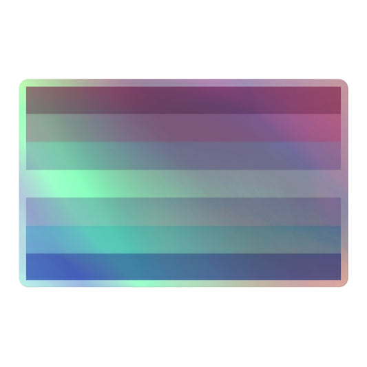 Bigender Pride Flag Holographic Sticker 5.5″×5.5″ Bigender kiss-cut-holographic-stickers-grey-5.5x5.5-front-64a366672aa1f