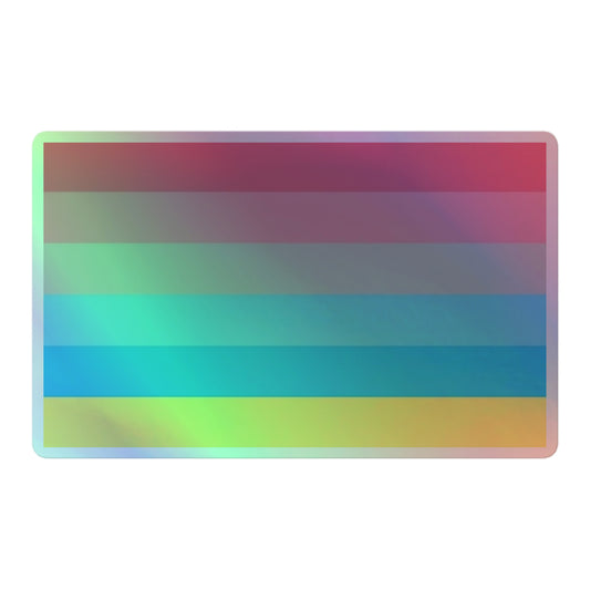 Genderflux Pride Flag Holographic Sticker 5.5″×5.5″ Genderflux kiss-cut-holographic-stickers-grey-5.5x5.5-front-64a368802ab4e