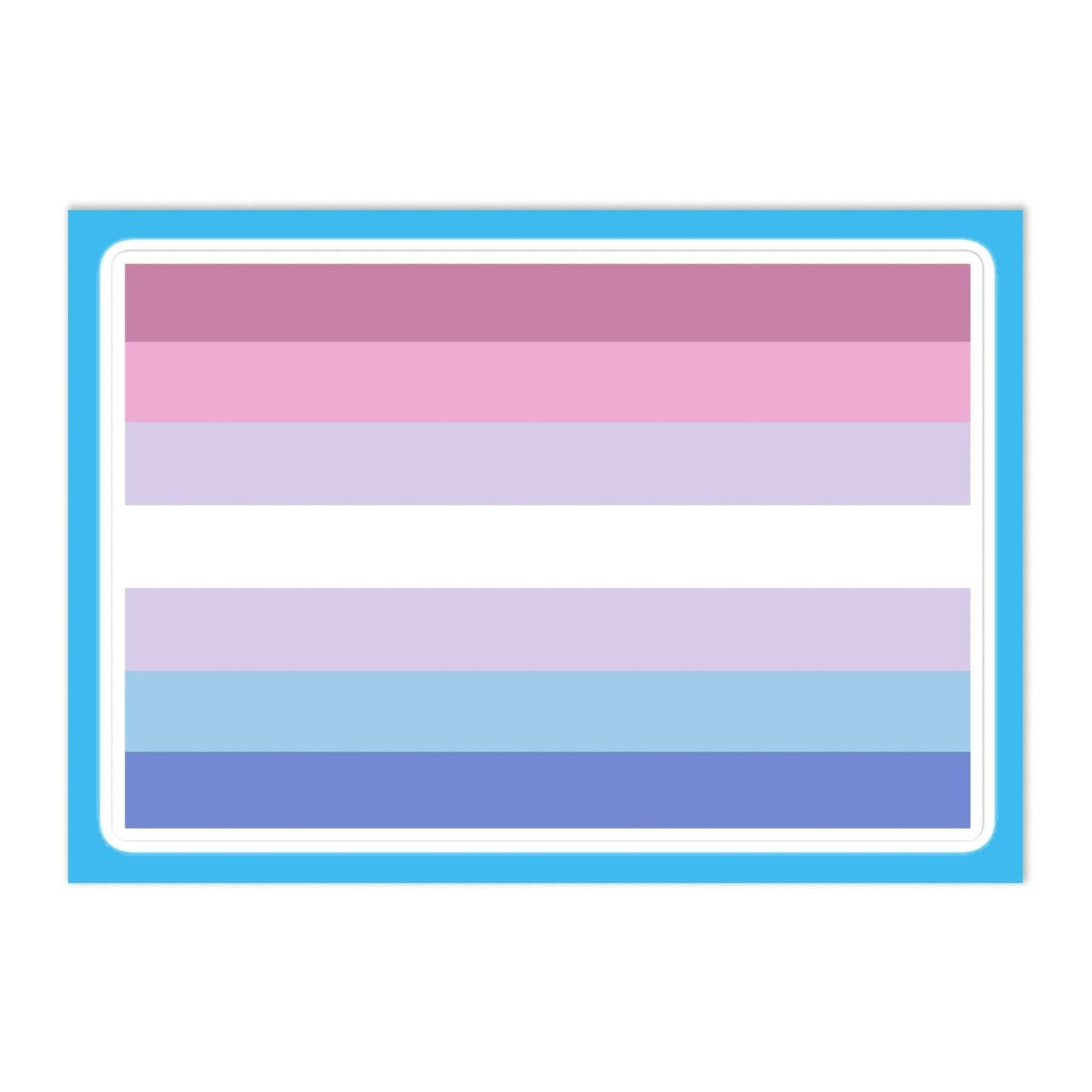 Bigender Pride Flag Large Sheet Sticker Bigender kiss-cut-sticker-sheet-white-front-655cb9f524667