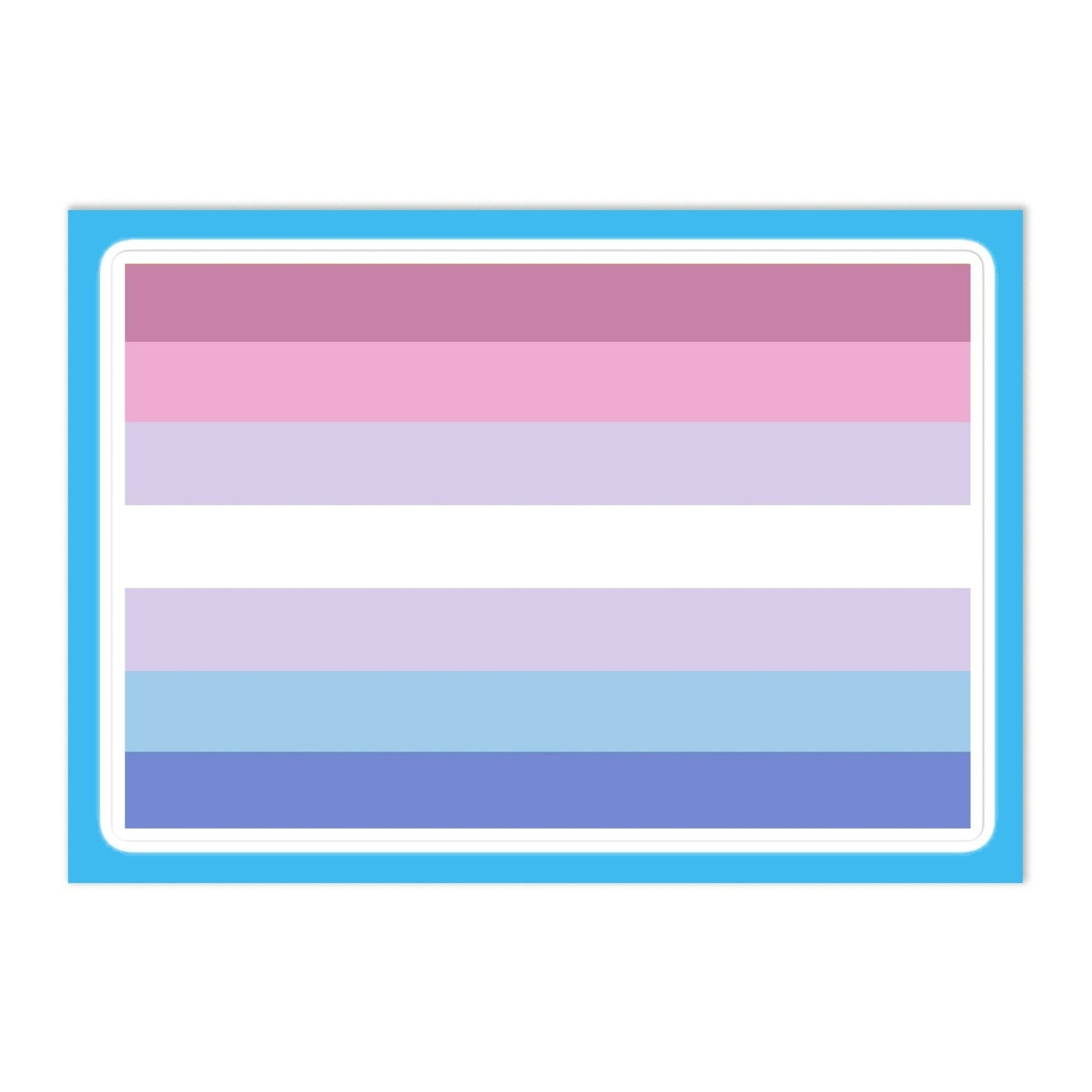 Bigender Pride Flag Large Sheet Sticker Bigender kiss-cut-sticker-sheet-white-front-655cb9f524667