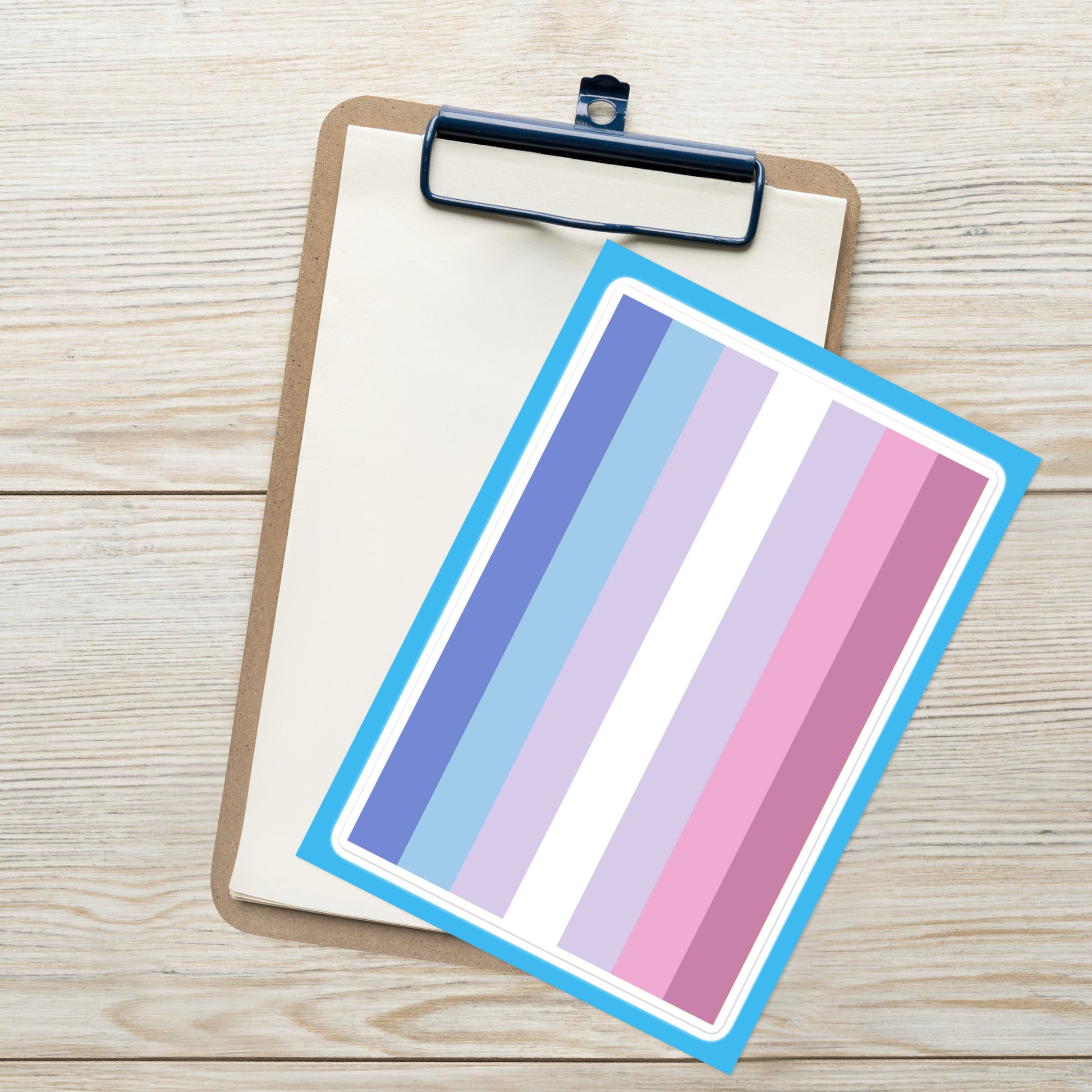 Bigender Pride Flag Large Sheet Sticker kiss-cut-sticker-sheet-white-front-655cb9f525392